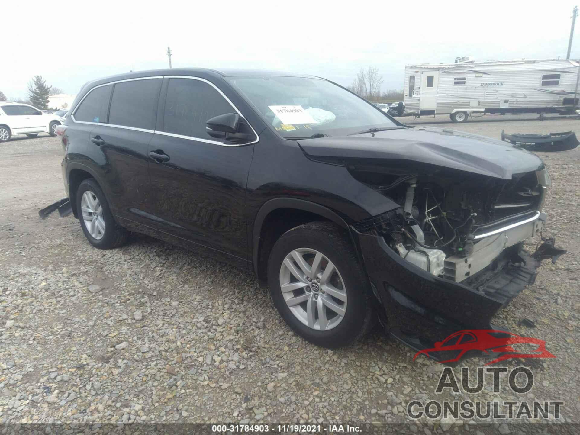TOYOTA HIGHLANDER 2016 - 5TDBKRFH7GS321240