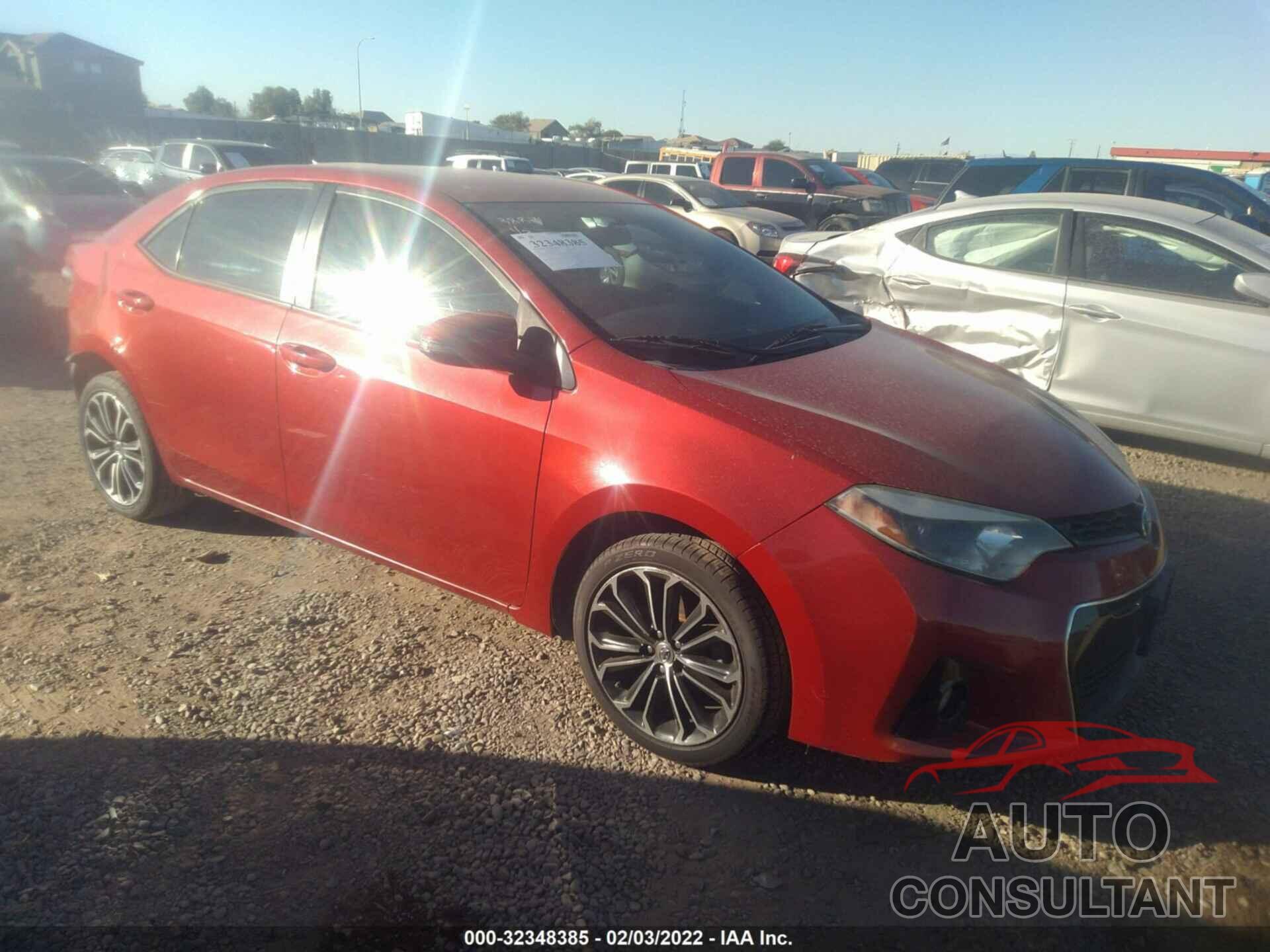 TOYOTA COROLLA 2016 - 5YFBURHE2GP494606