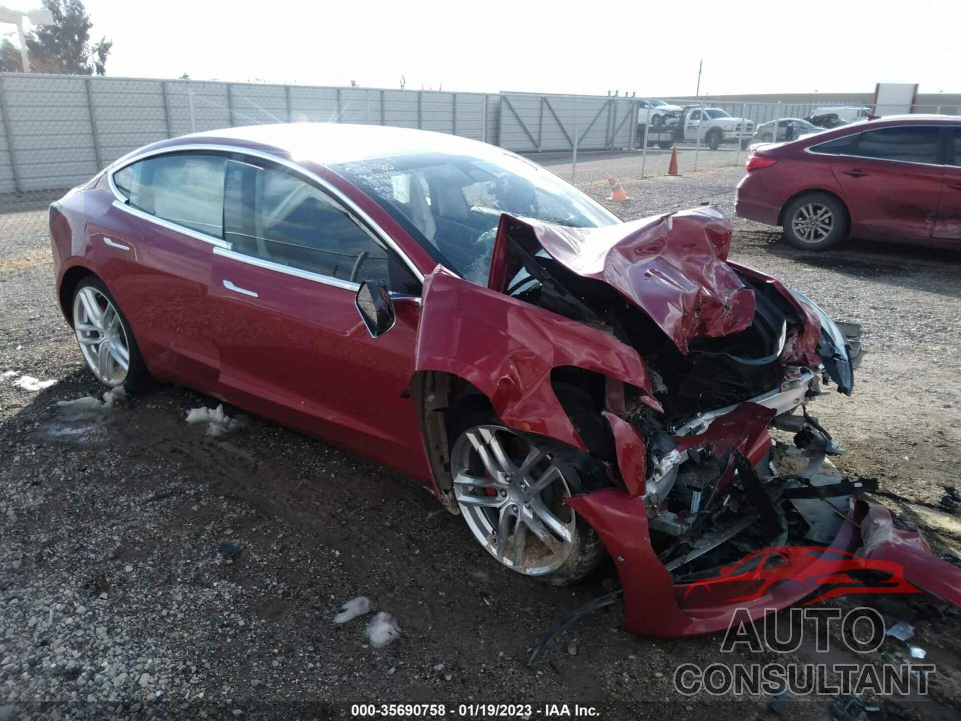 TESLA MODEL 3 2018 - 5YJ3E1EB8JF075398