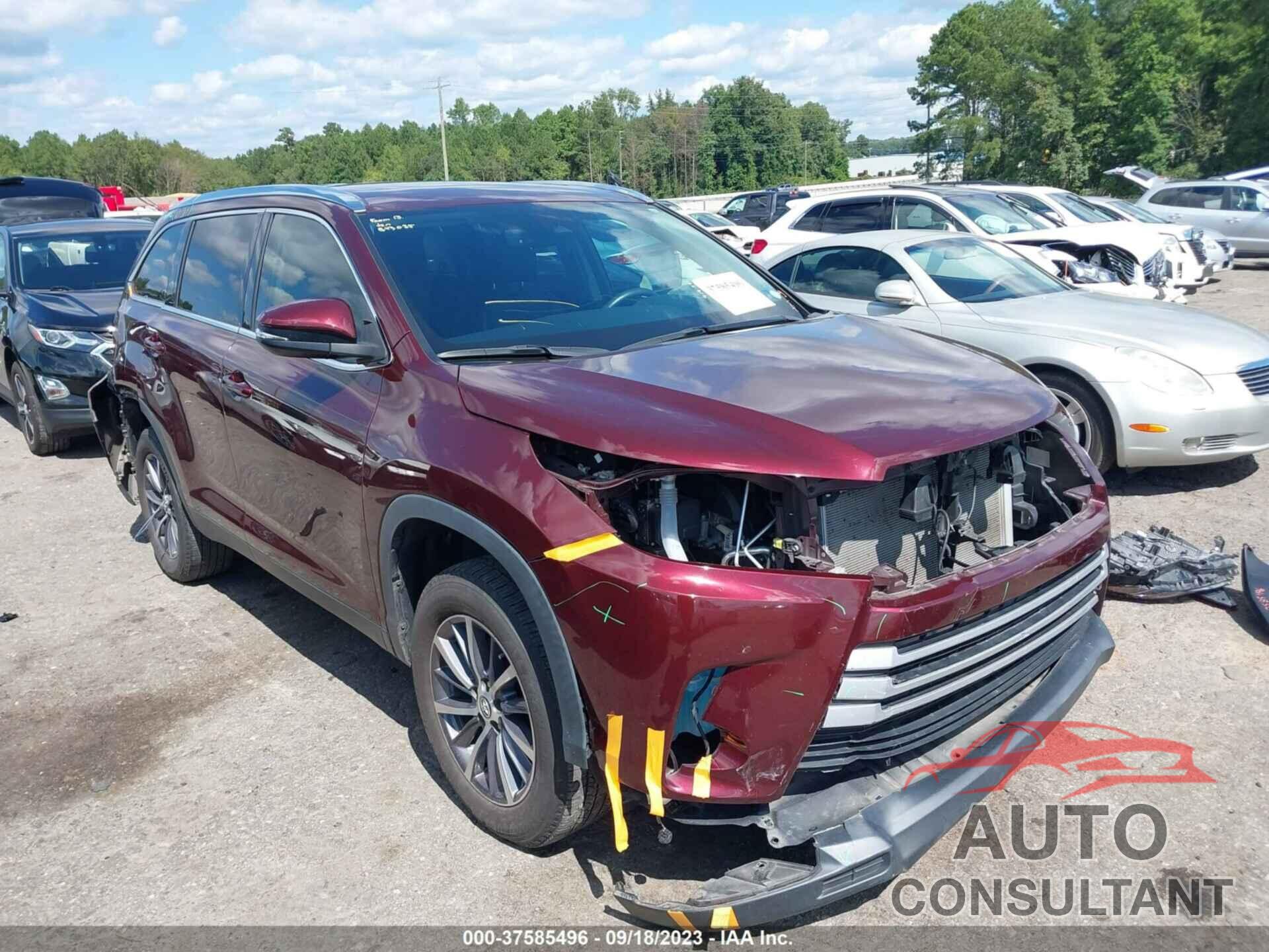 TOYOTA HIGHLANDER 2019 - 5TDKZRFH7KS335756