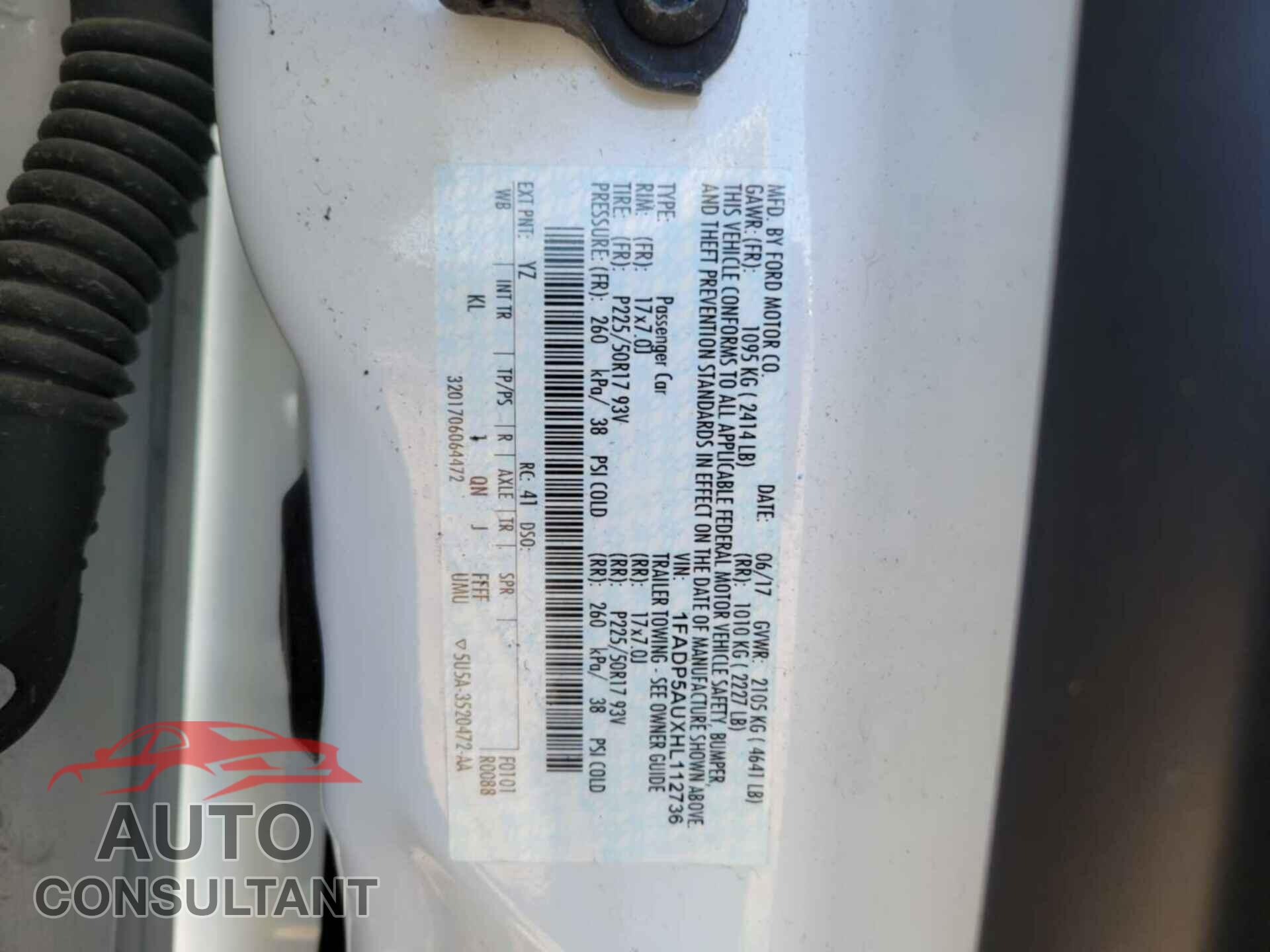 FORD C-MAX 2017 - 1FADP5AUXHL112736