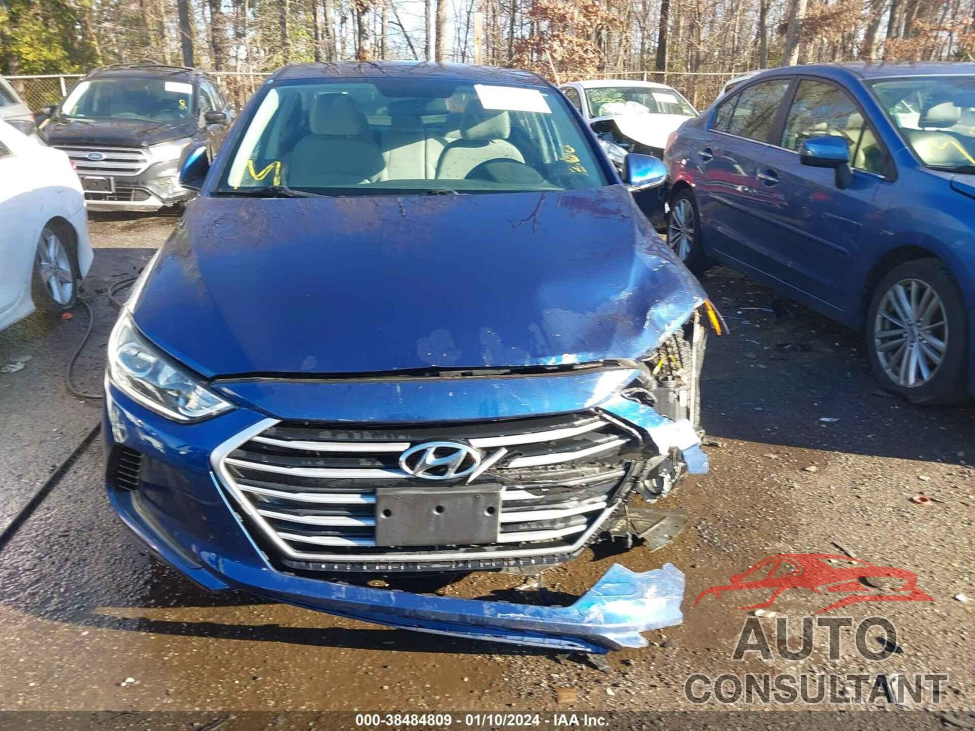 HYUNDAI ELANTRA 2018 - 5NPD84LF9JH214443