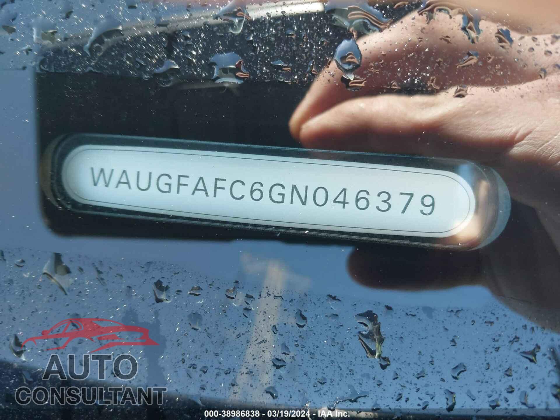 AUDI A6 2016 - WAUGFAFC6GN046379