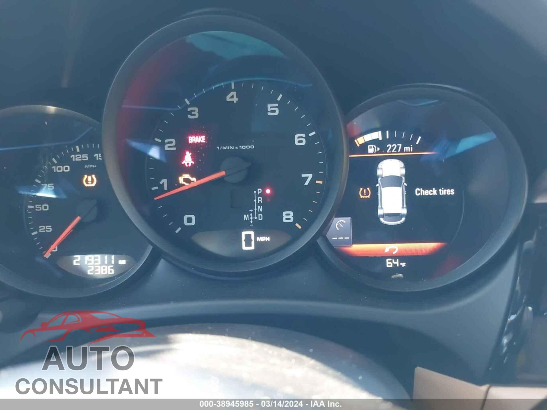 PORSCHE MACAN 2017 - WP1AA2A53HLB09181