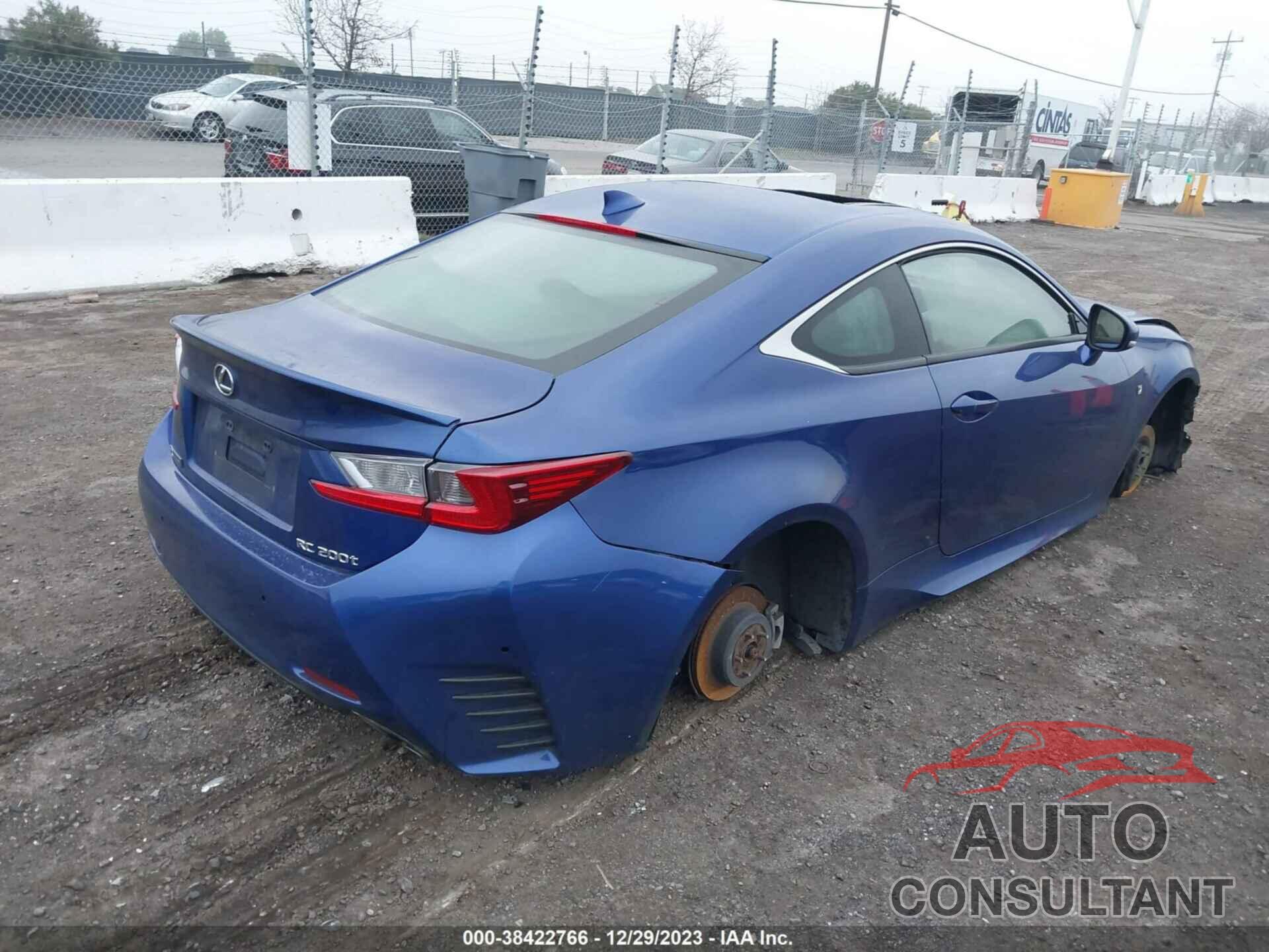 LEXUS RC 200T 2016 - JTHHA5BC0G5001892