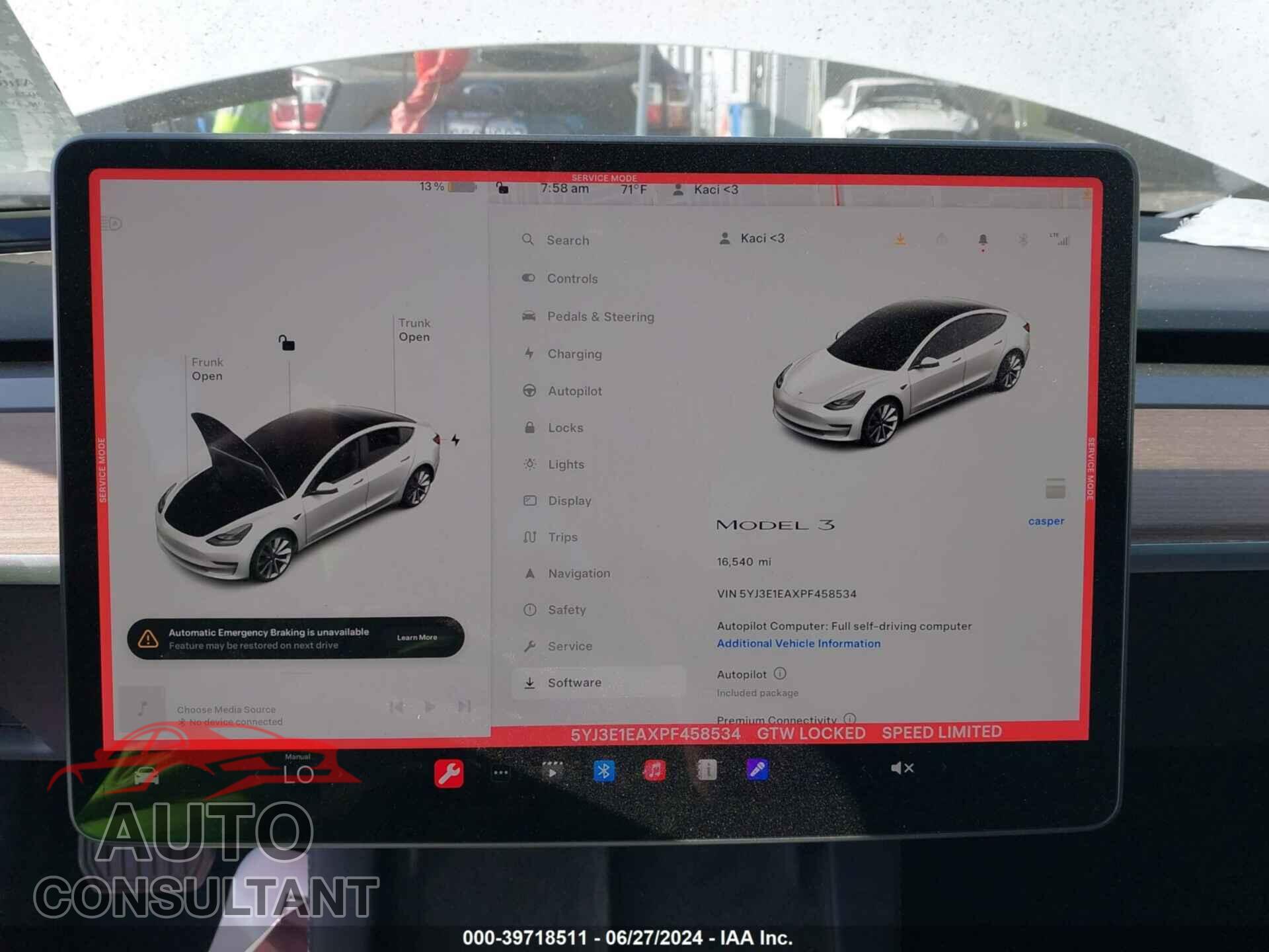 TESLA MODEL 3 2023 - 5YJ3E1EAXPF458534