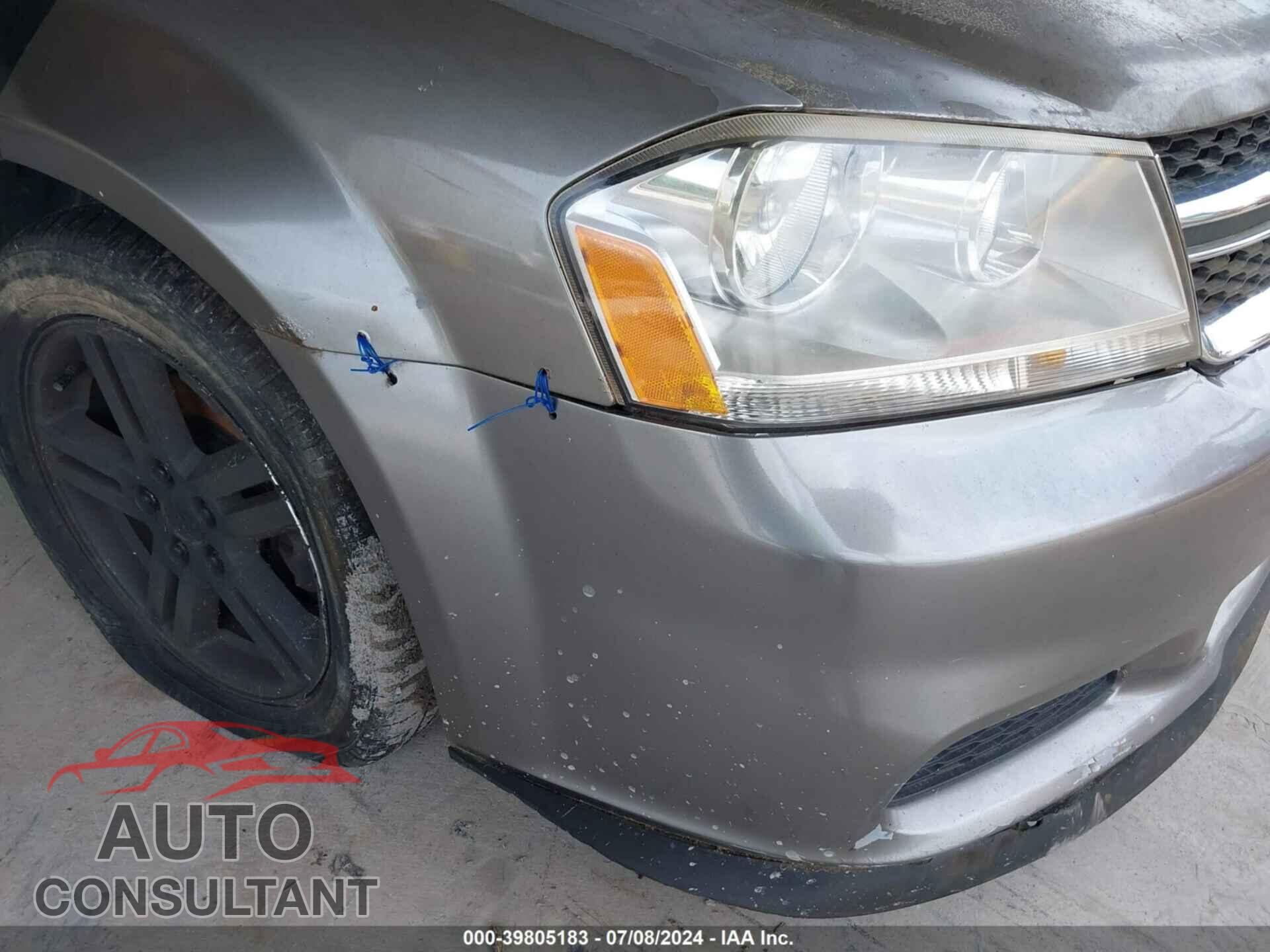 DODGE AVENGER 2012 - 1C3CDZCB7CN242301