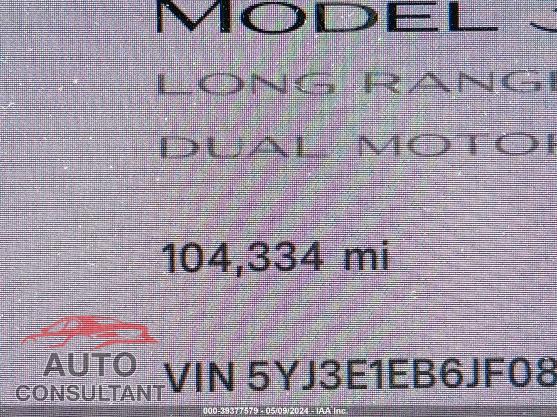 TESLA MODEL 3 2018 - 5YJ3E1EB6JF085993