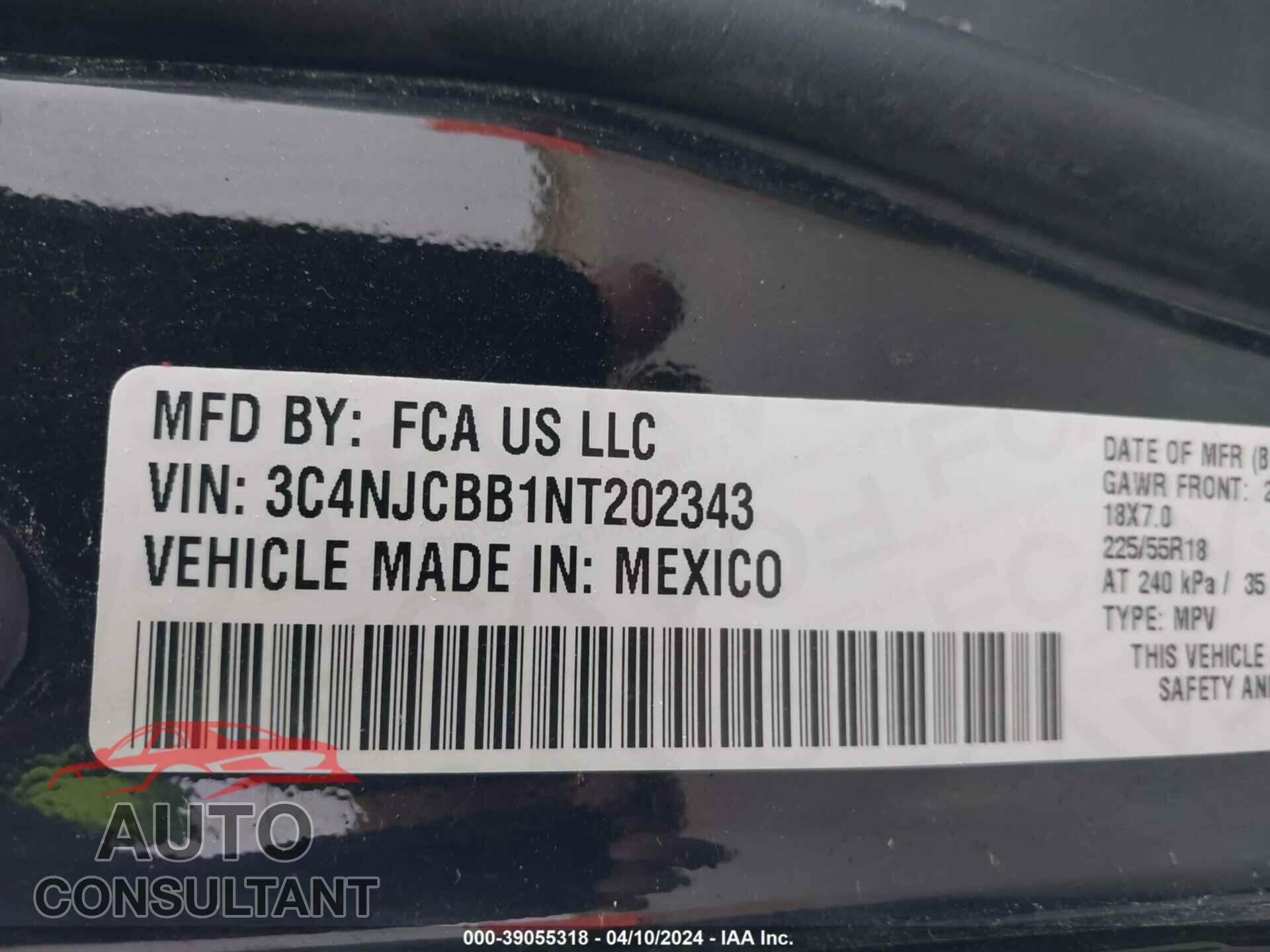 JEEP COMPASS 2022 - 3C4NJCBB1NT202343