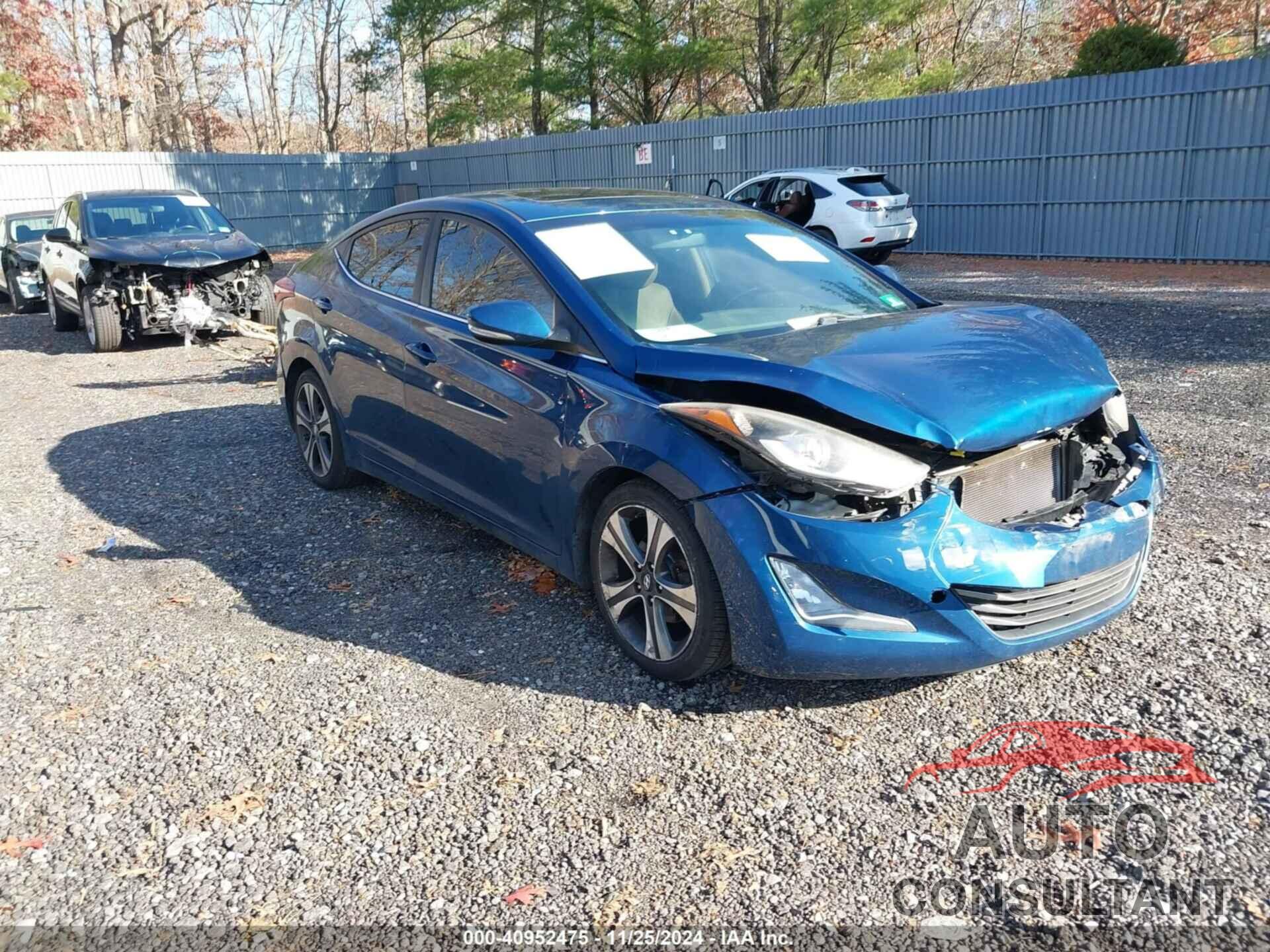HYUNDAI ELANTRA 2014 - KMHDH4AH3EU157376