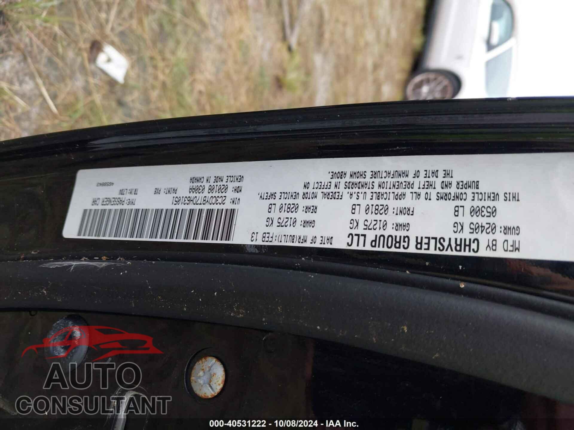 DODGE CHALLENGER 2013 - 2C3CDYBT7DH631051