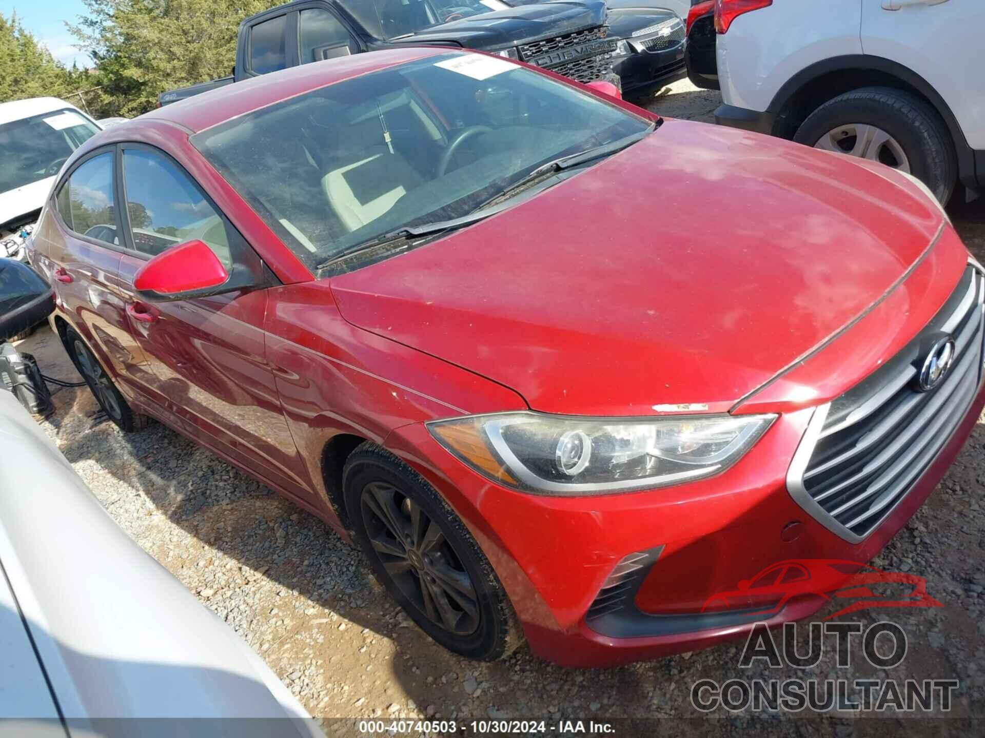 HYUNDAI ELANTRA 2017 - KMHD84LF7HU171569