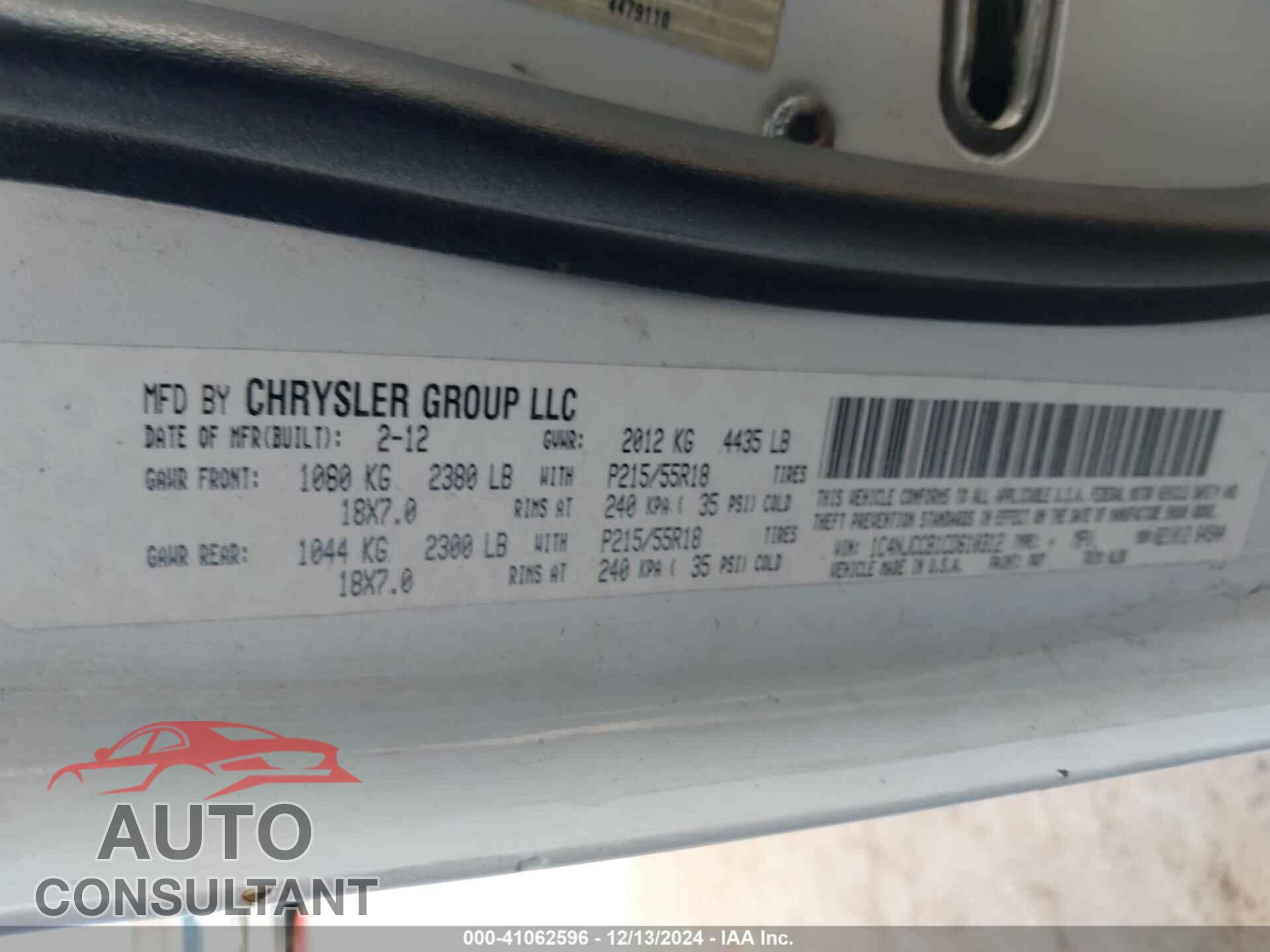 JEEP COMPASS 2012 - 1C4NJCCB1CD610312