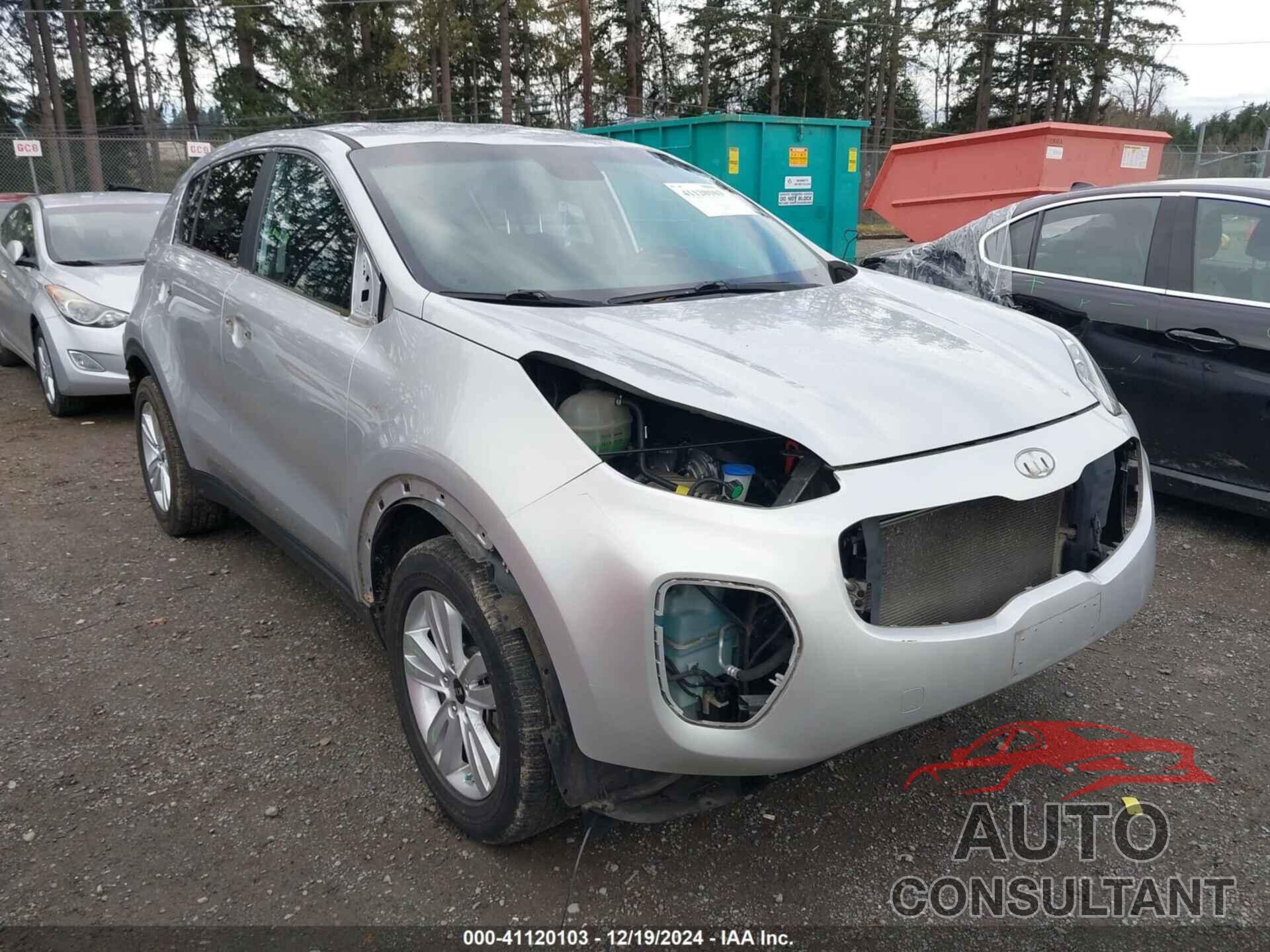 KIA SPORTAGE 2017 - KNDPMCAC5H7055110