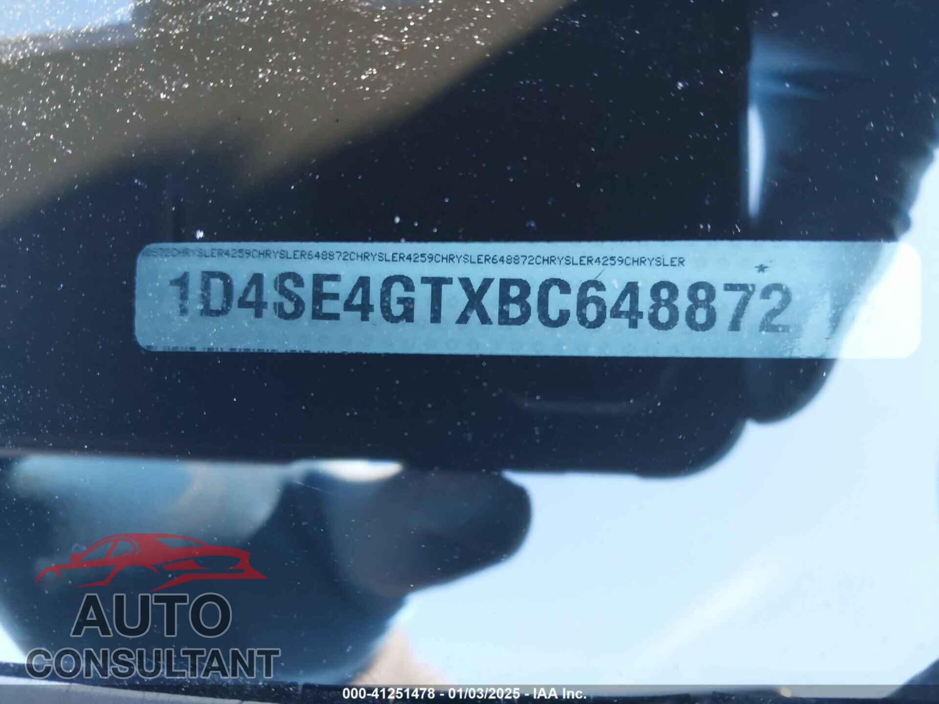 DODGE DURANGO 2011 - 1D4SE4GTXBC648872
