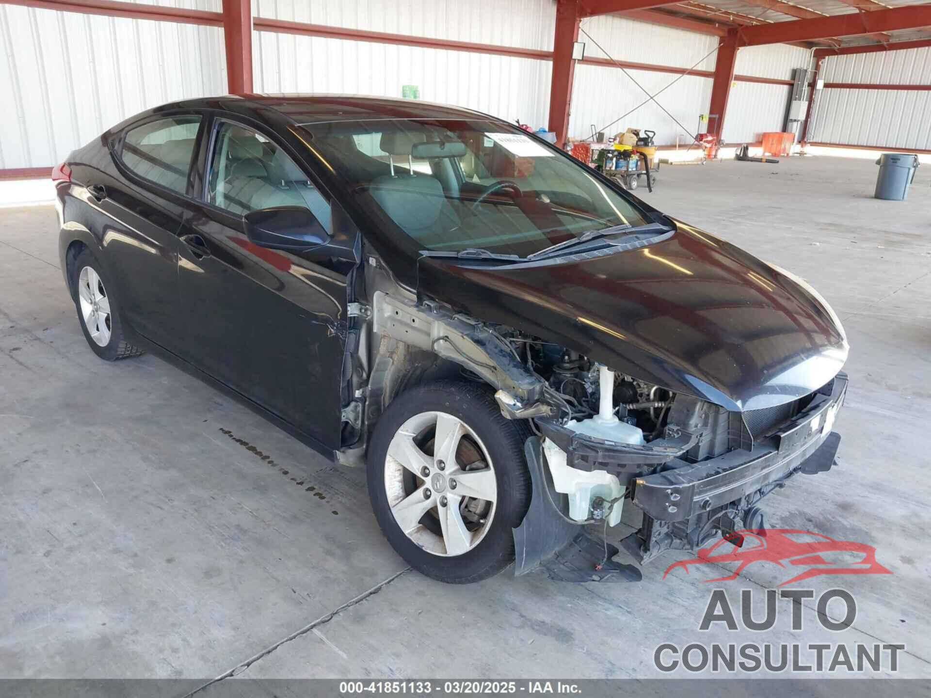 HYUNDAI ELANTRA 2013 - KMHDH4AE9DU991379
