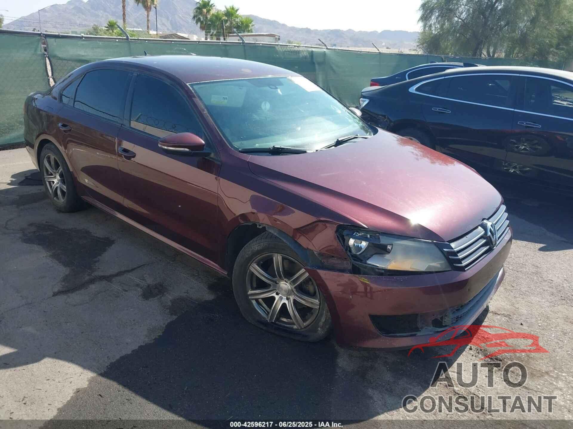VOLKSWAGEN PASSAT 2012 - 1VWAP7A39CC042037