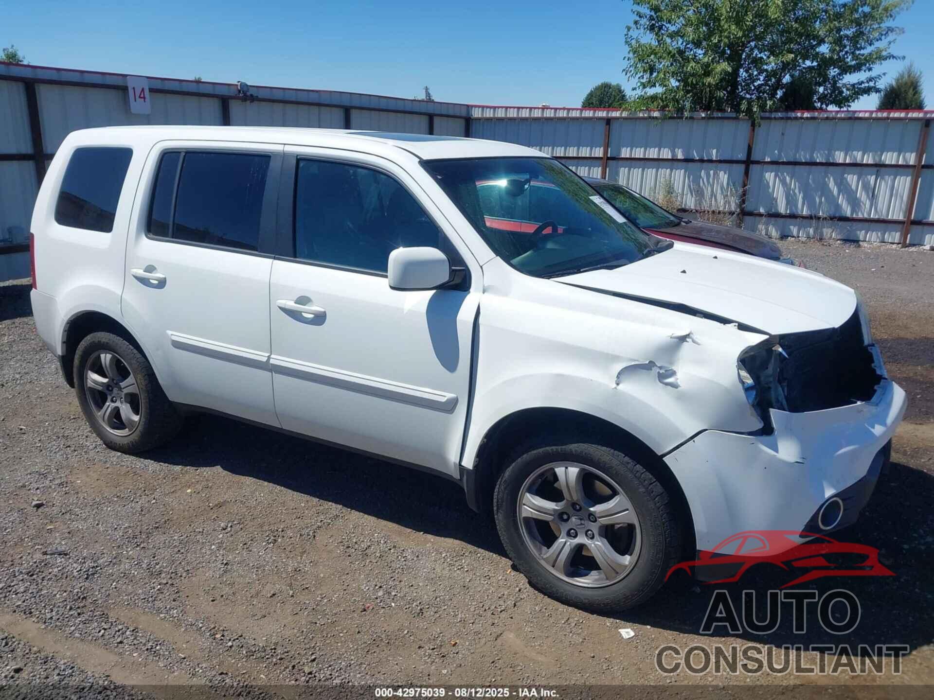 HONDA PILOT 2013 - 5FNYF3H57DB044314