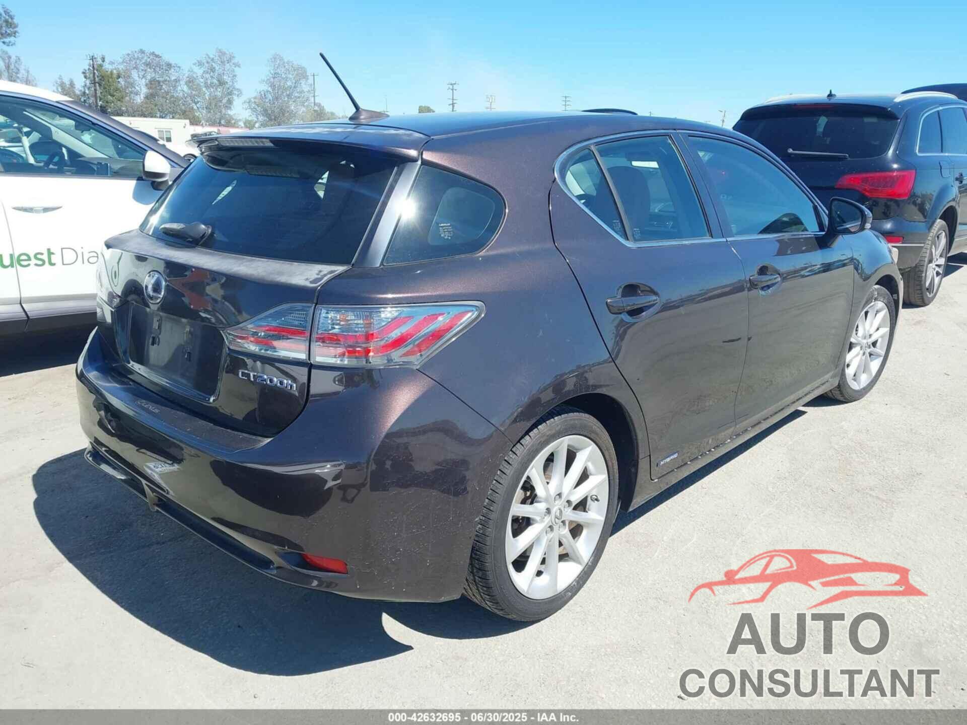 LEXUS CT 200H 2012 - JTHKD5BH9C2062310