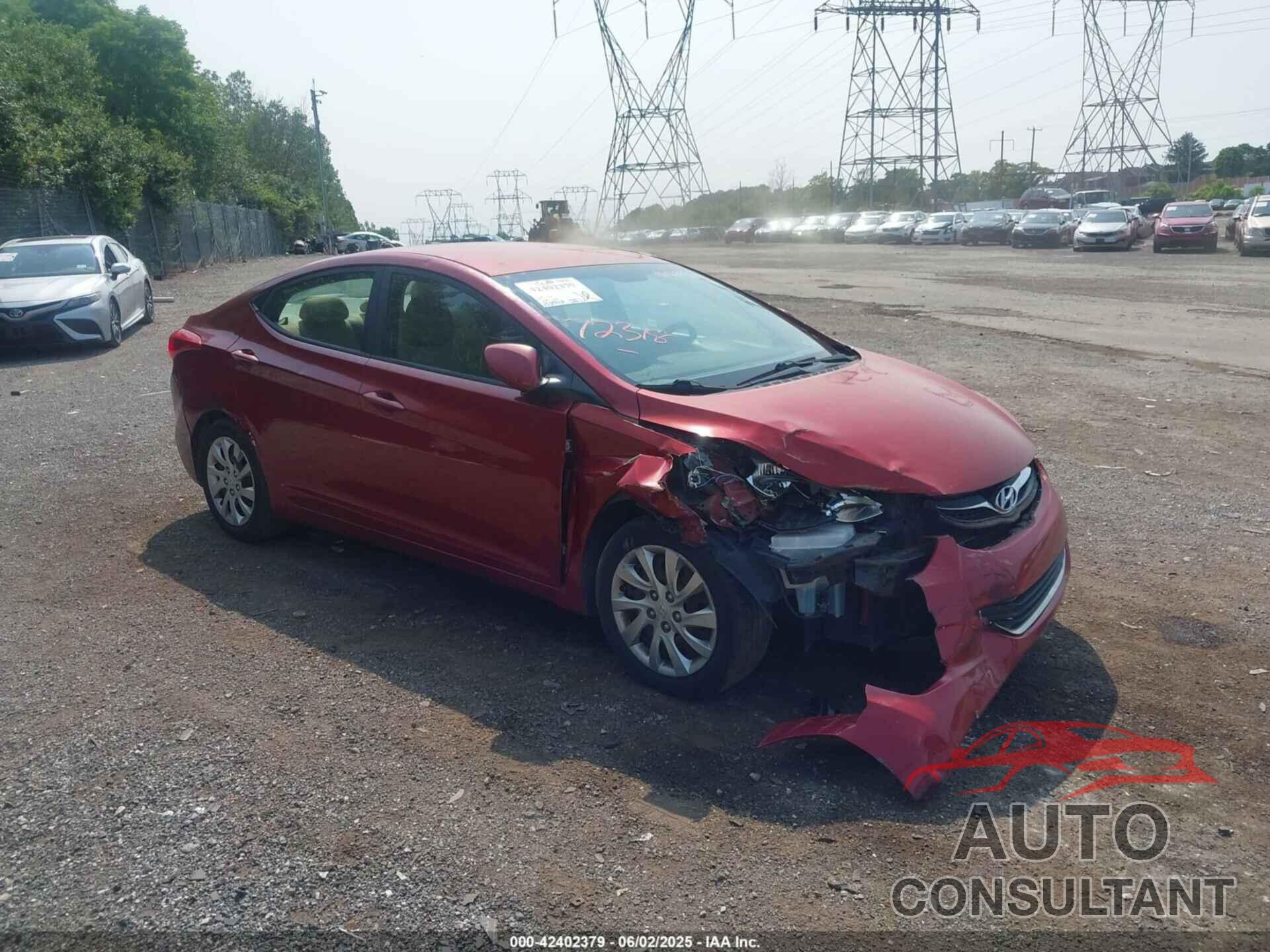 HYUNDAI ELANTRA 2012 - KMHDH4AE7CU461684