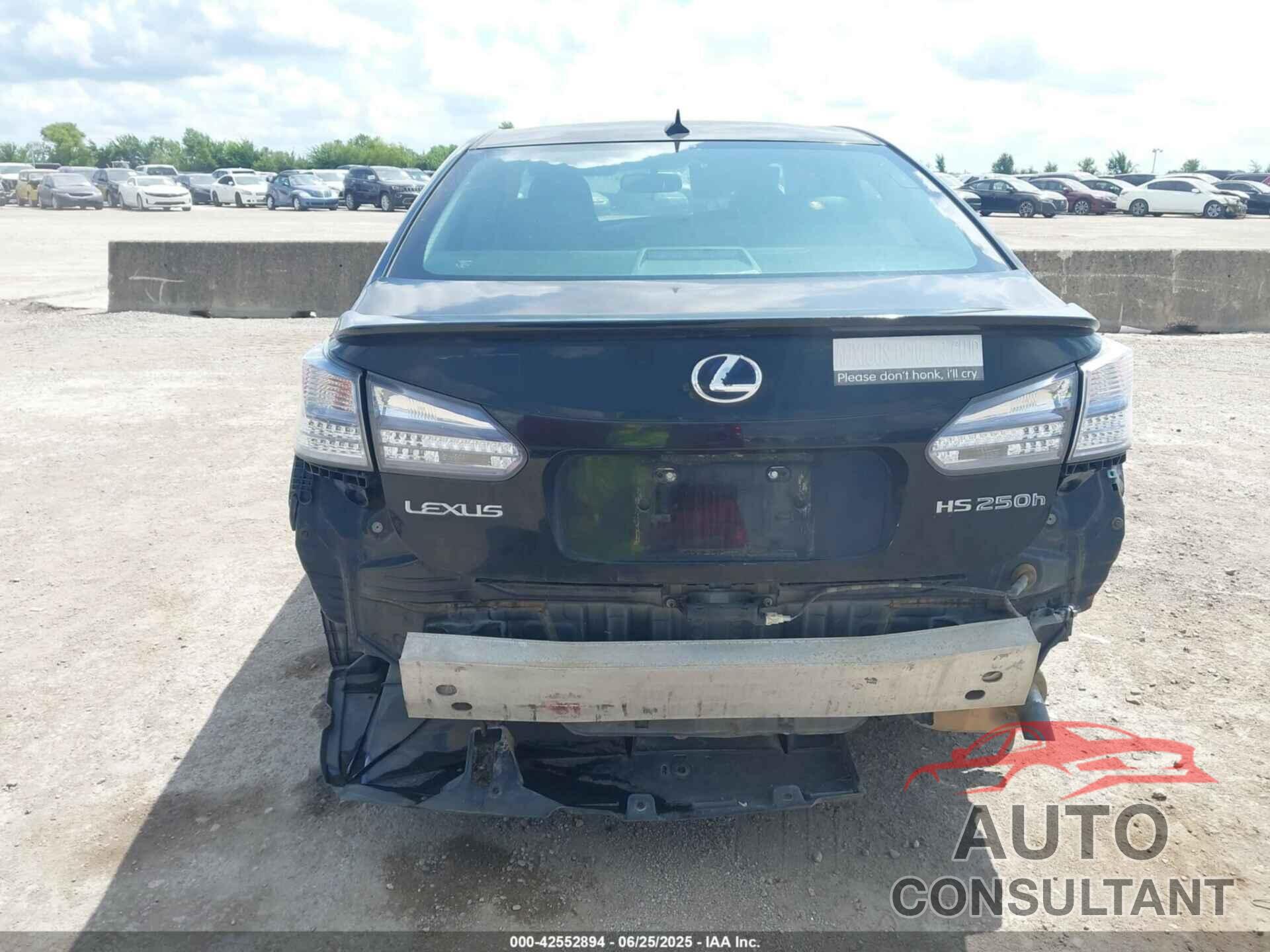 LEXUS HS 250H 2010 - JTHBB1BA9A2005782