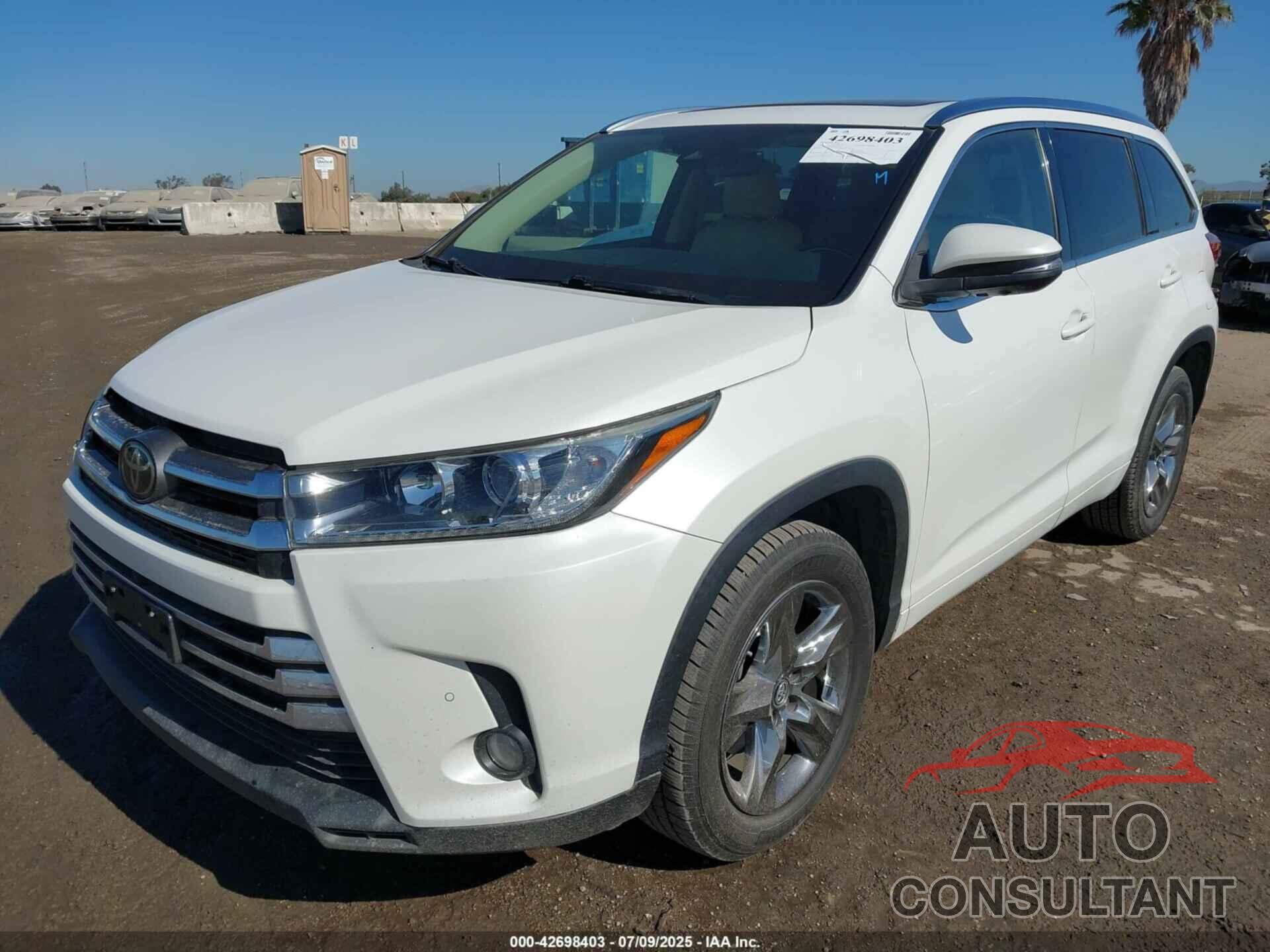 TOYOTA HIGHLANDER 2018 - 5TDYZRFH7JS264597