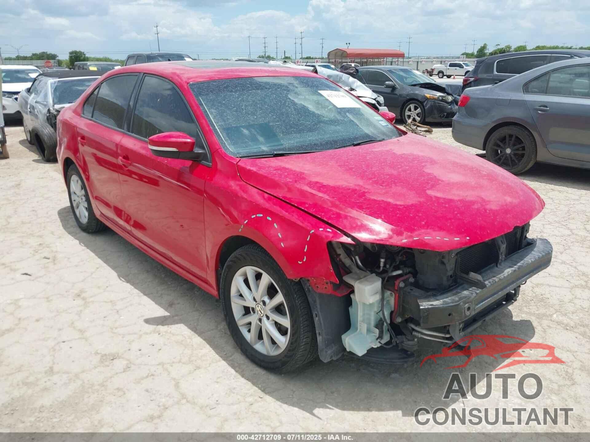 VOLKSWAGEN JETTA 2012 - 3VWDP7AJ9CM375316