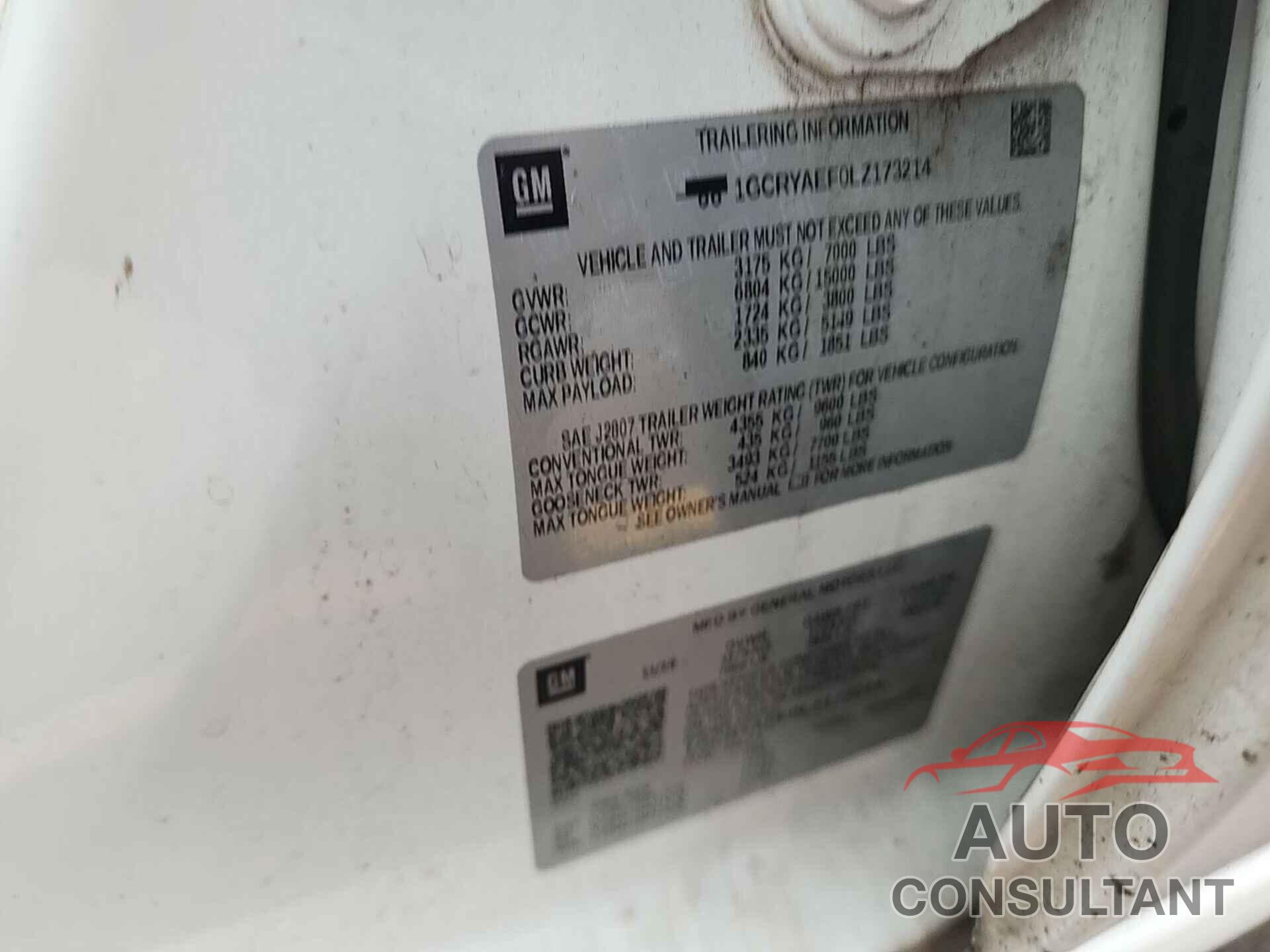 CHEVROLET SILVERADO 2020 - 1GCRYAEF0LZ173214