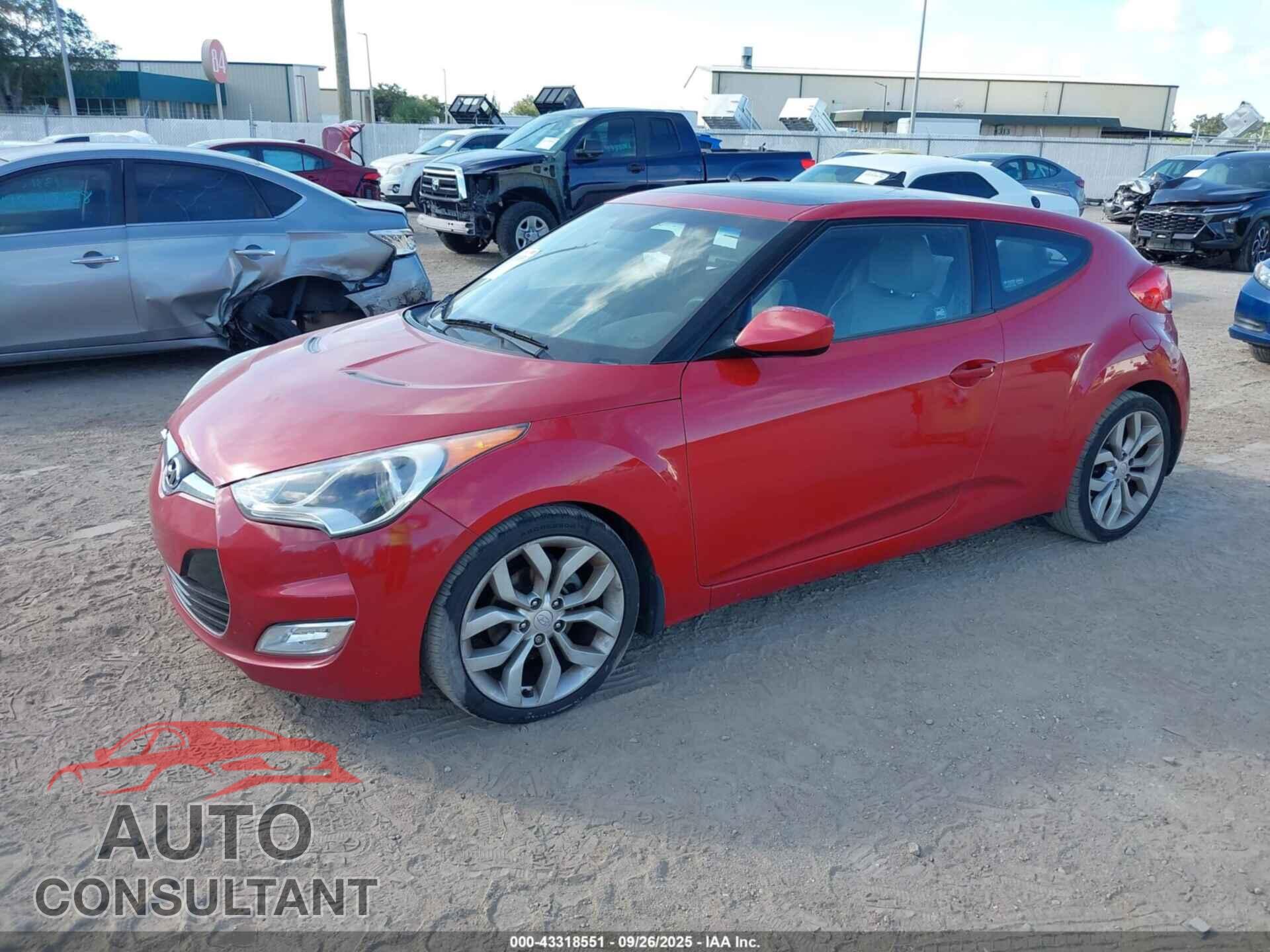 HYUNDAI VELOSTER 2012 - KMHTC6AD9CU073479