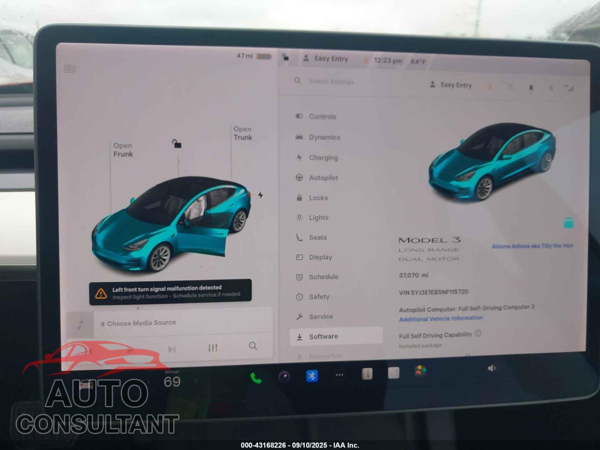 TESLA MODEL 3 2022 - 5YJ3E1EB5NF115720