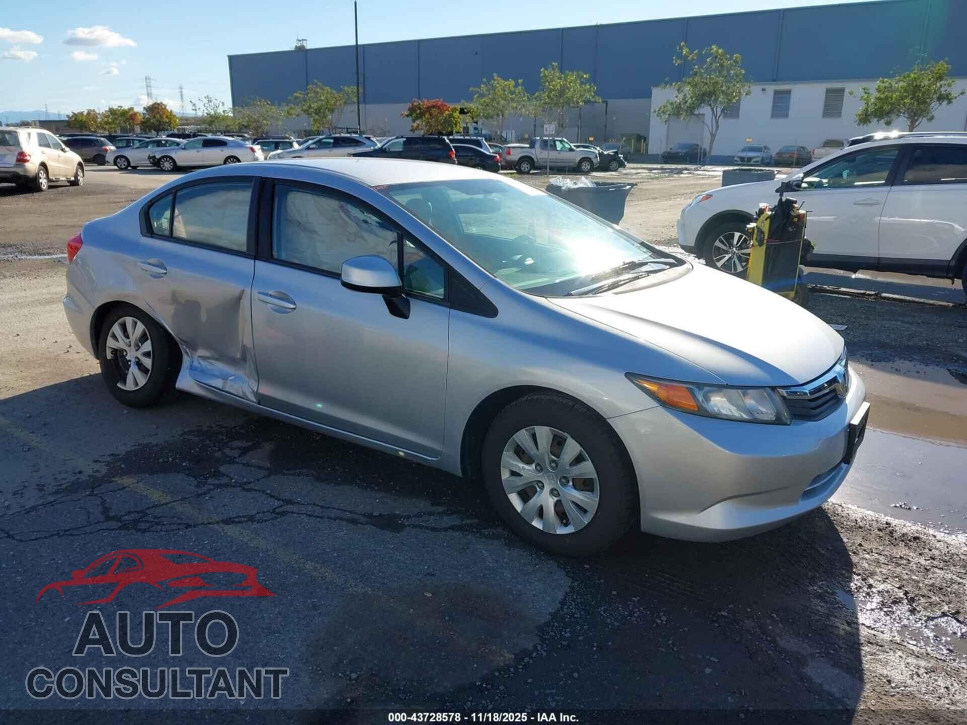 HONDA CIVIC 2012 - 19XFB2F59CE348524