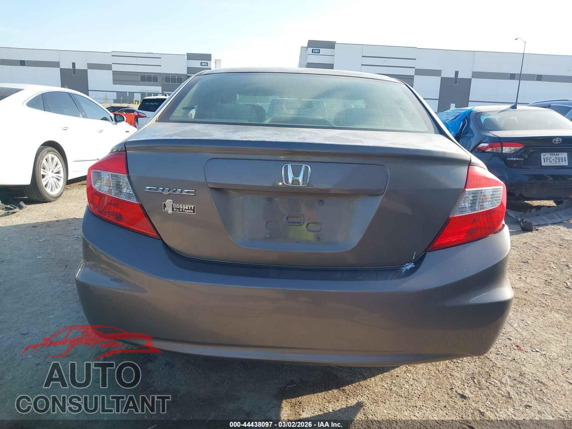 HONDA CIVIC 2012 - 2HGFB2F87CH534952