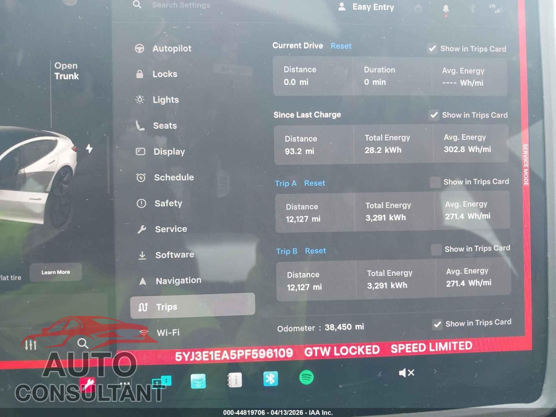 TESLA MODEL 3 2023 - 5YJ3E1EA5PF596109