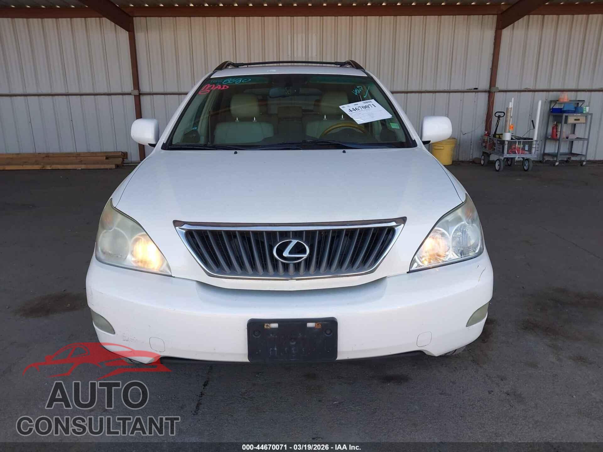 LEXUS RX 350 2009 - 2T2GK31U29C070884