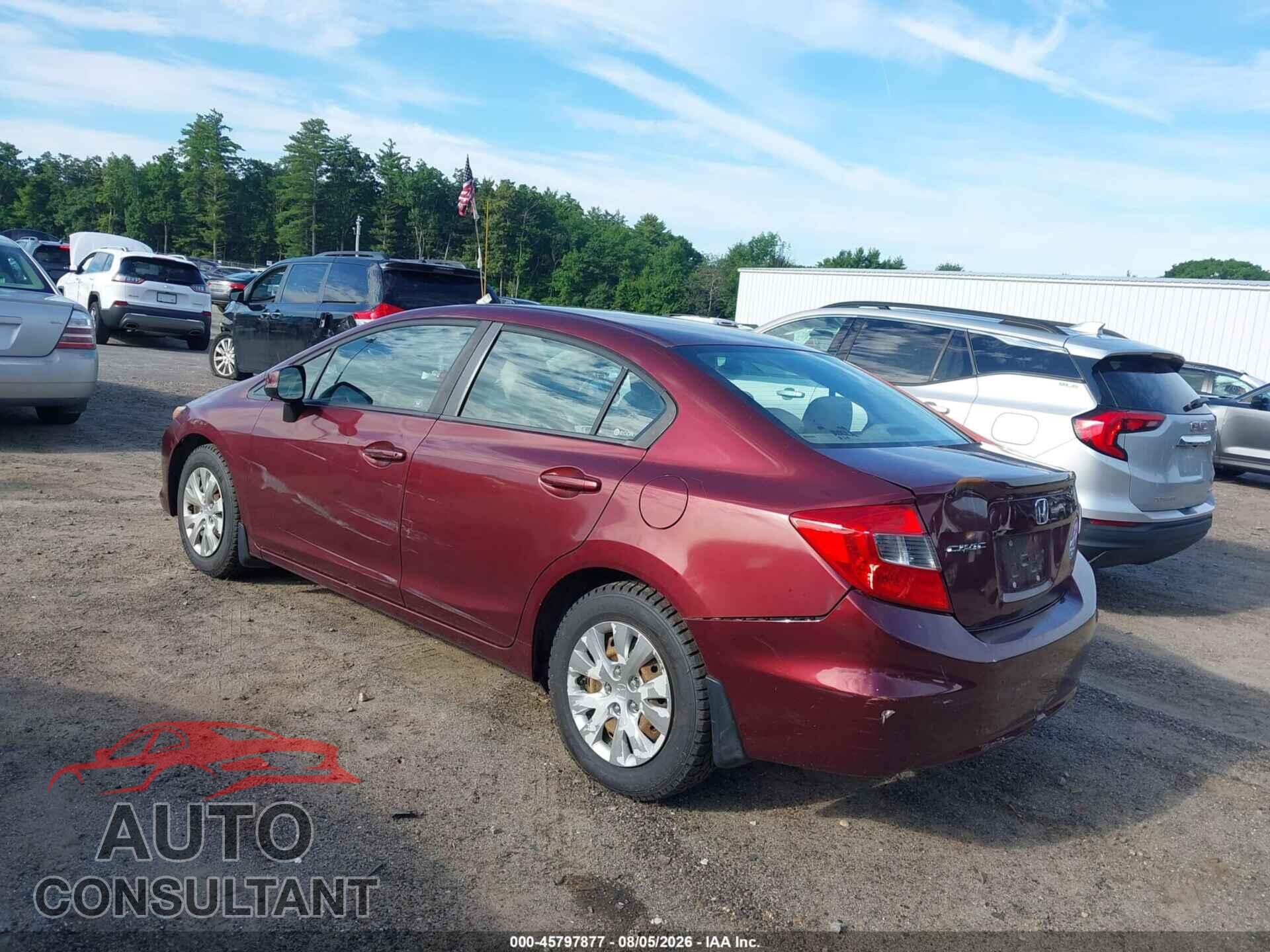 HONDA CIVIC 2012 - 2HGFB2F59CH605798