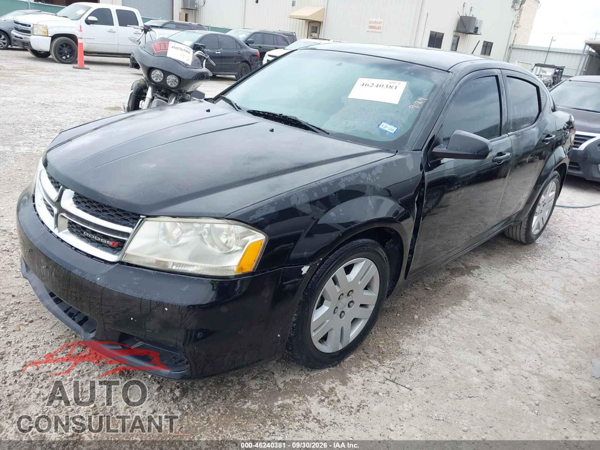 DODGE AVENGER 2013 - 1C3CDZAG4DN749270
