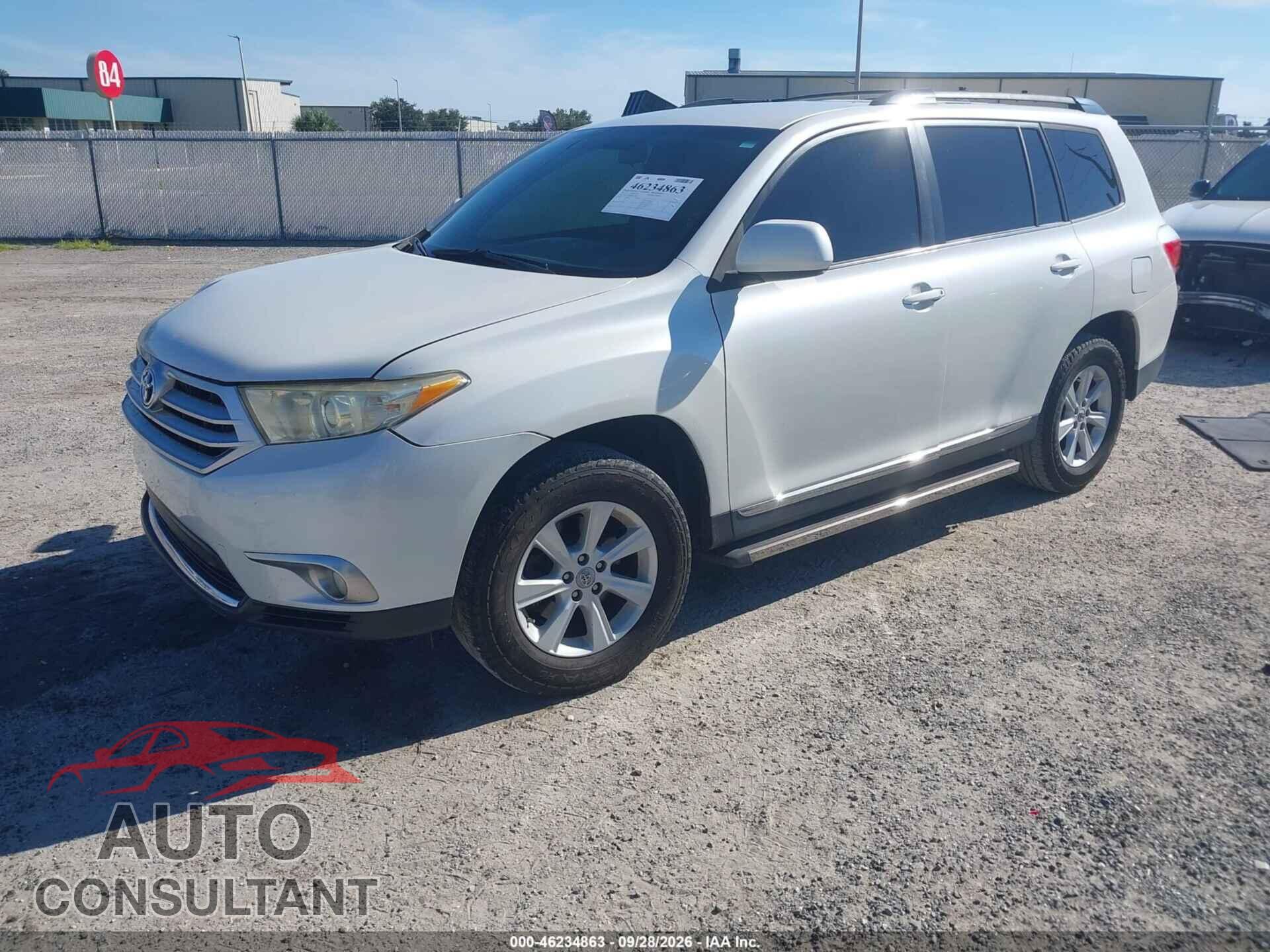 TOYOTA HIGHLANDER 2013 - 5TDZA3EH8DS035201