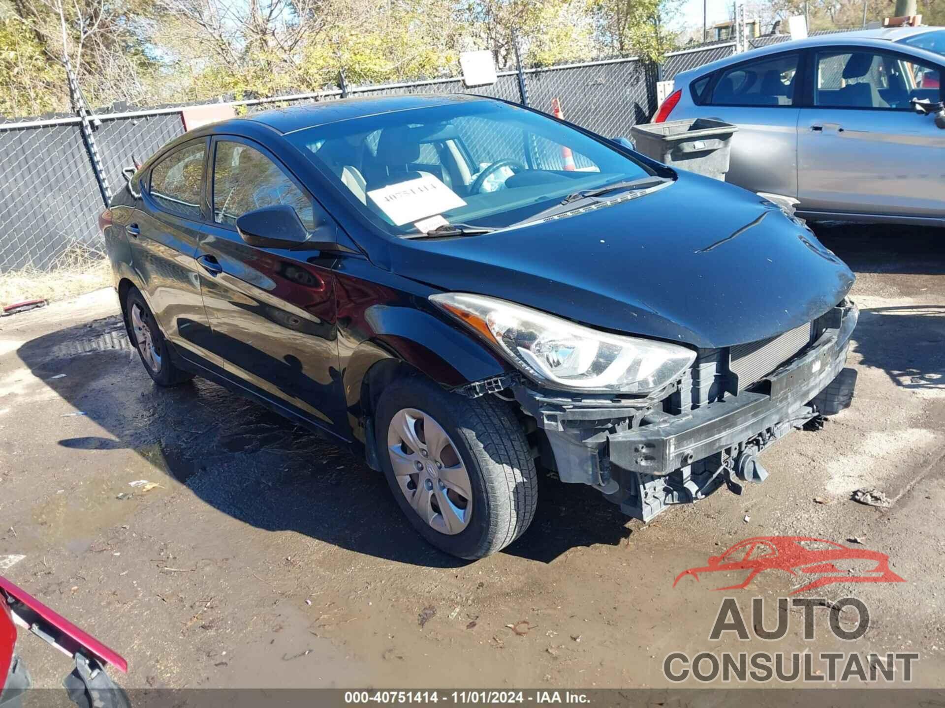 HYUNDAI ELANTRA 2016 - KMHDH4AEXGU646950