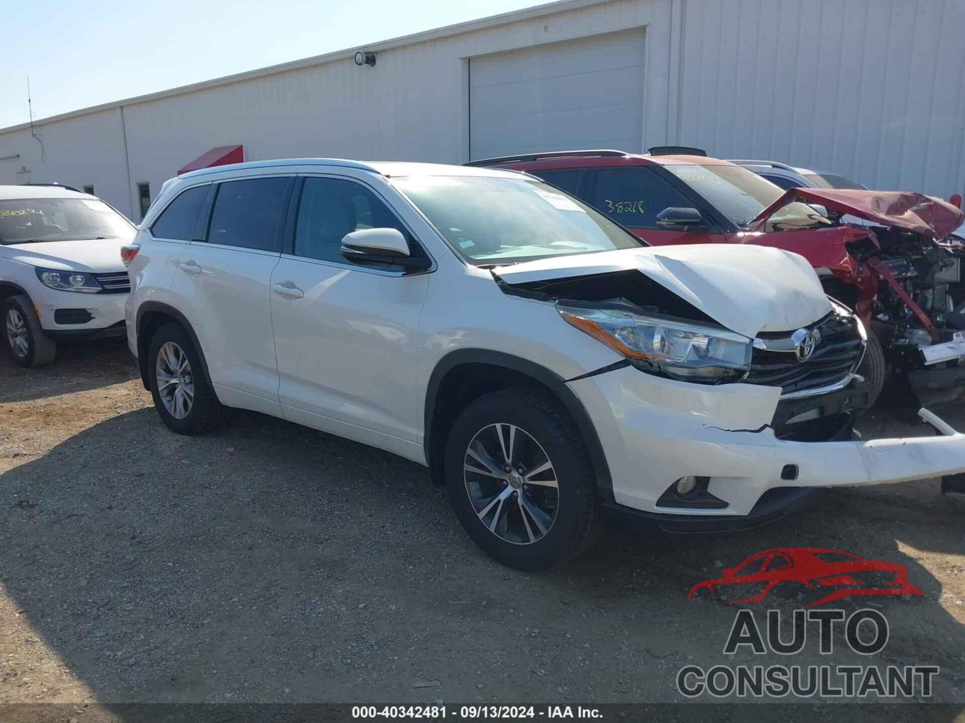 TOYOTA HIGHLANDER 2015 - 5TDJKRFH5FS171297