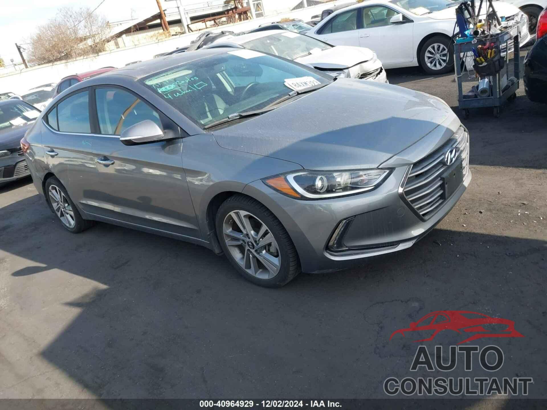 HYUNDAI ELANTRA 2017 - KMHD84LF3HU291496