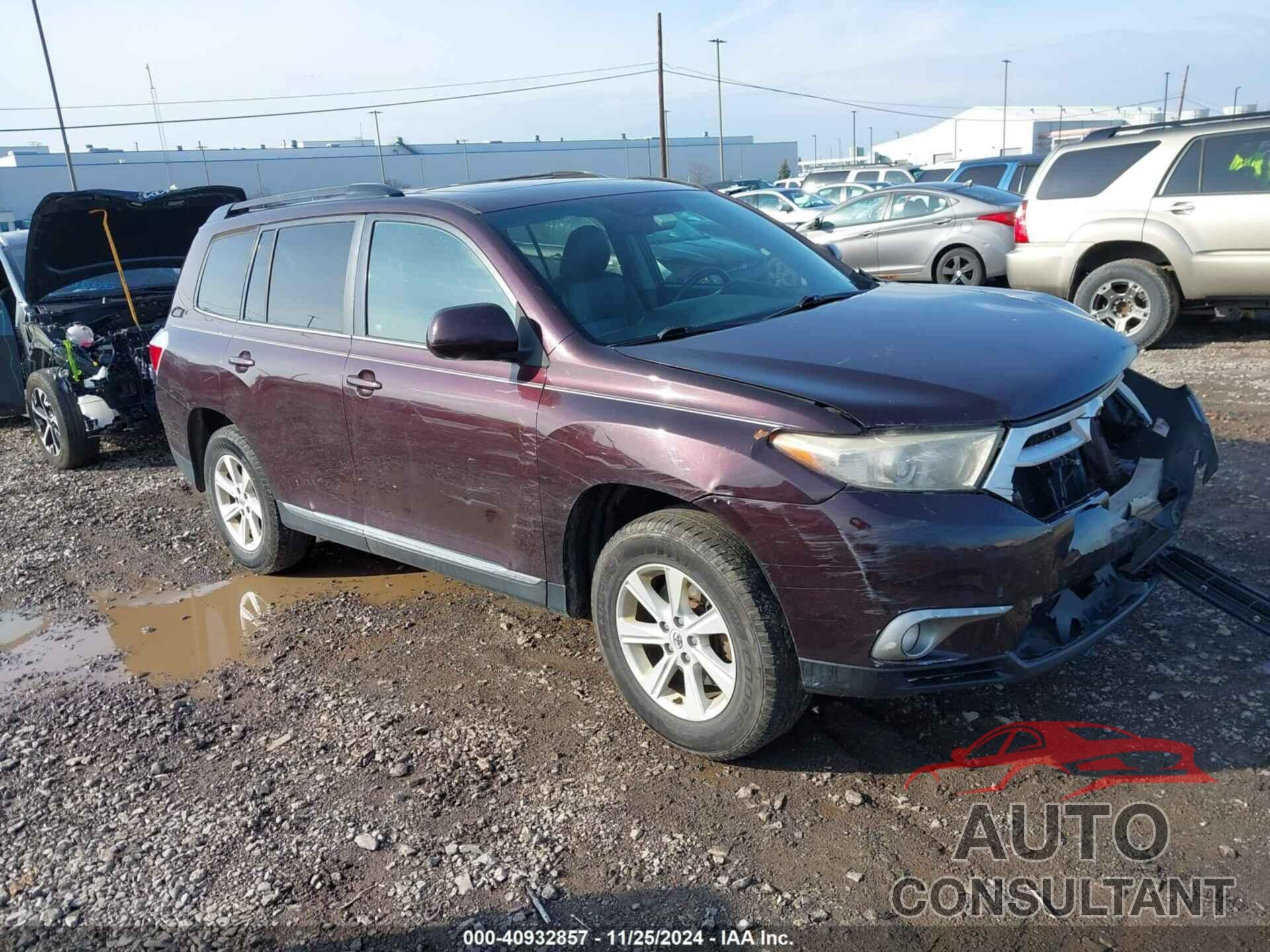 TOYOTA HIGHLANDER 2012 - 5TDBK3EH4CS117181