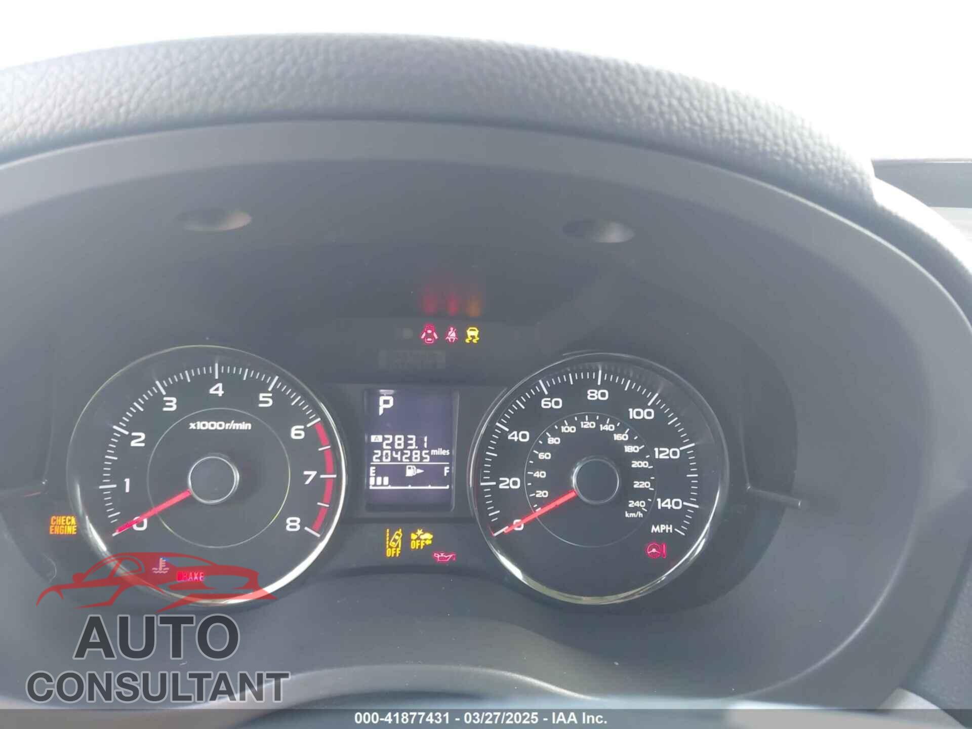 SUBARU FORESTER 2016 - JF2SJAXC8GH443473