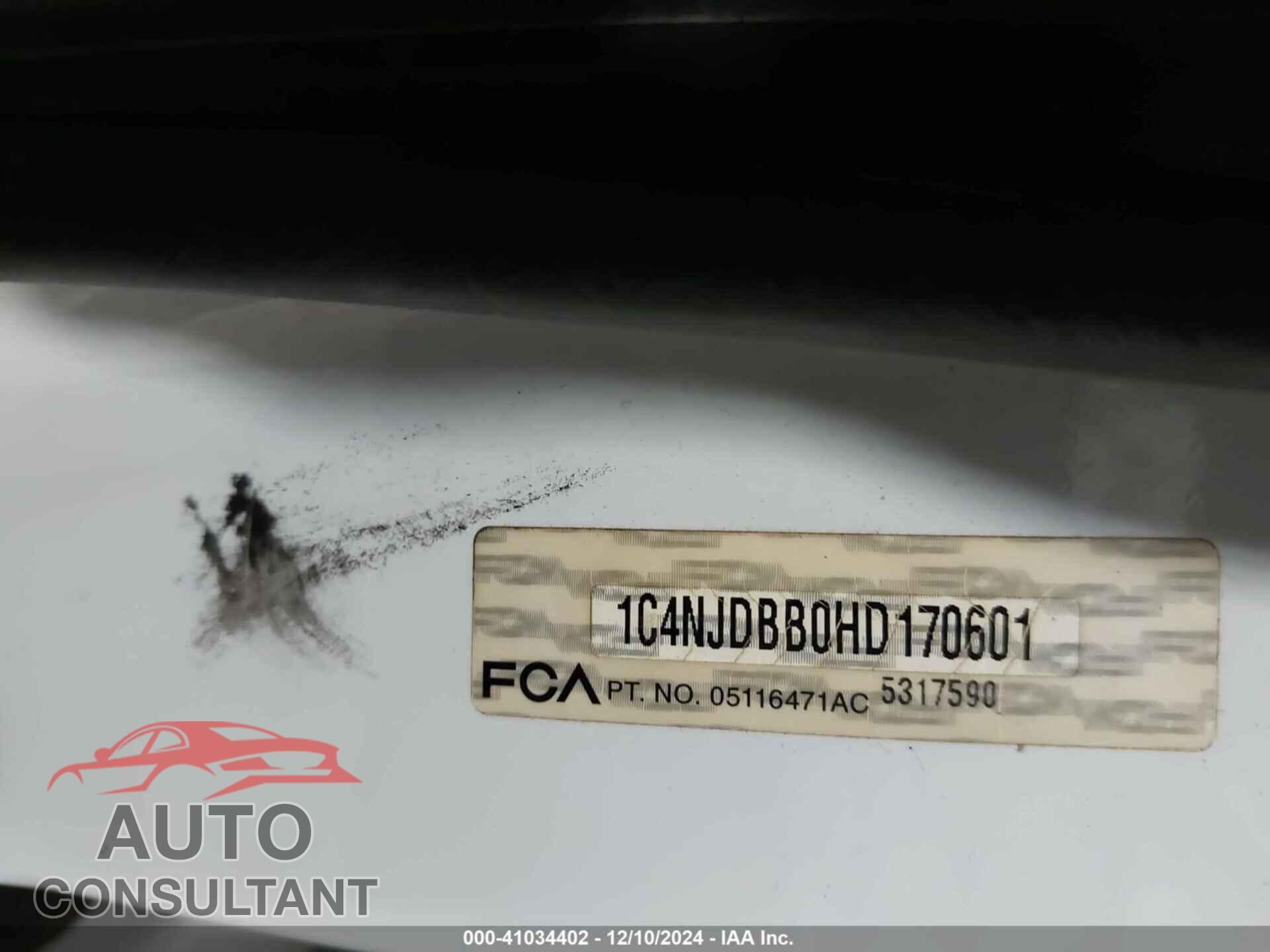JEEP COMPASS 2017 - 1C4NJDBB0HD170601