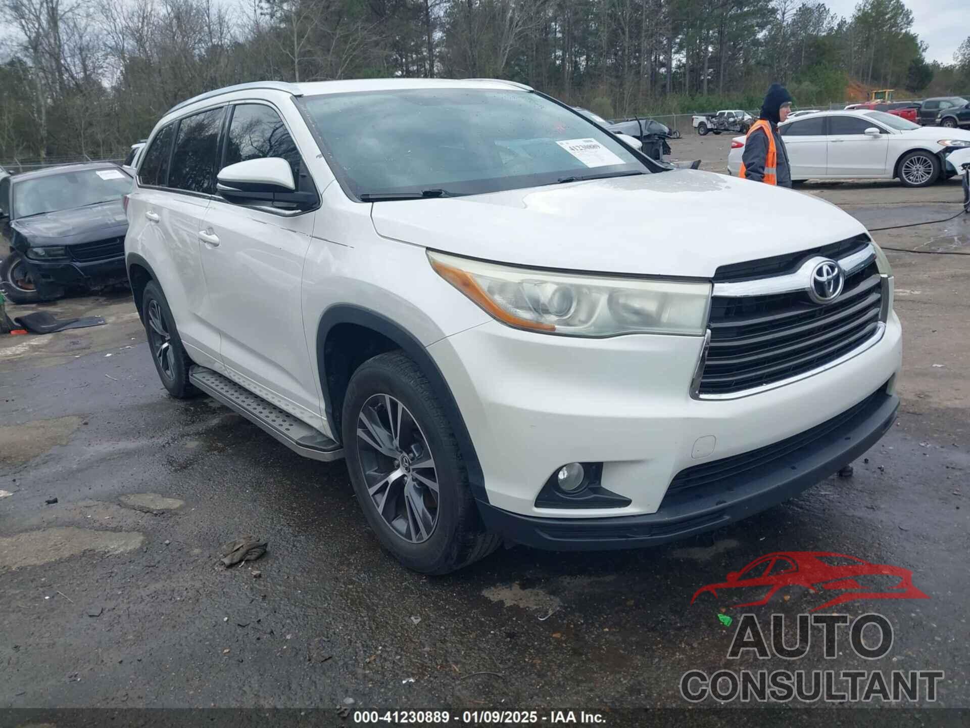 TOYOTA HIGHLANDER 2016 - 5TDKKRFHXGS121484