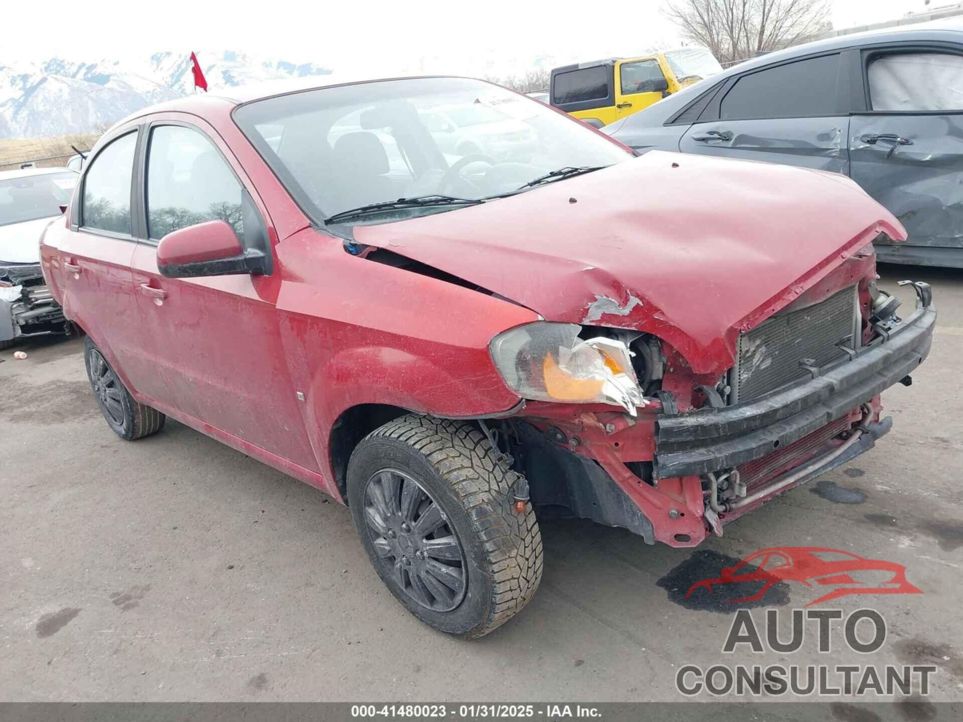 CHEVROLET AVEO 2009 - KL1TD56E99B386993