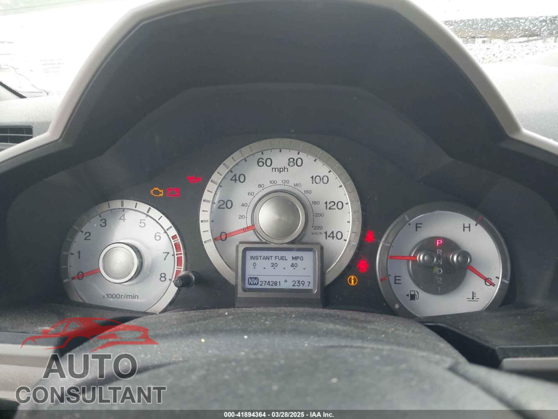 HONDA PILOT 2011 - 5FNYF3H90BB010134