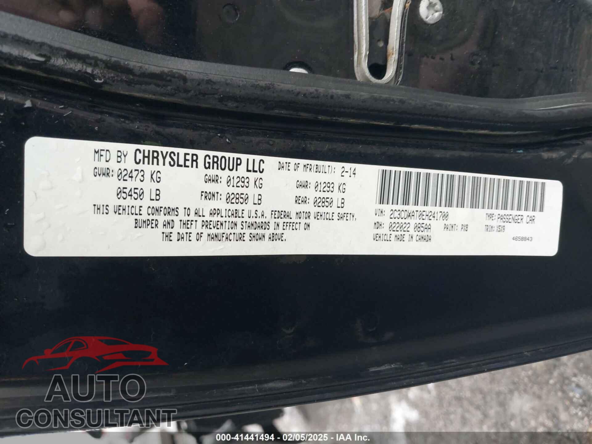 DODGE CHARGER 2014 - 2C3CDXAT0EH241700