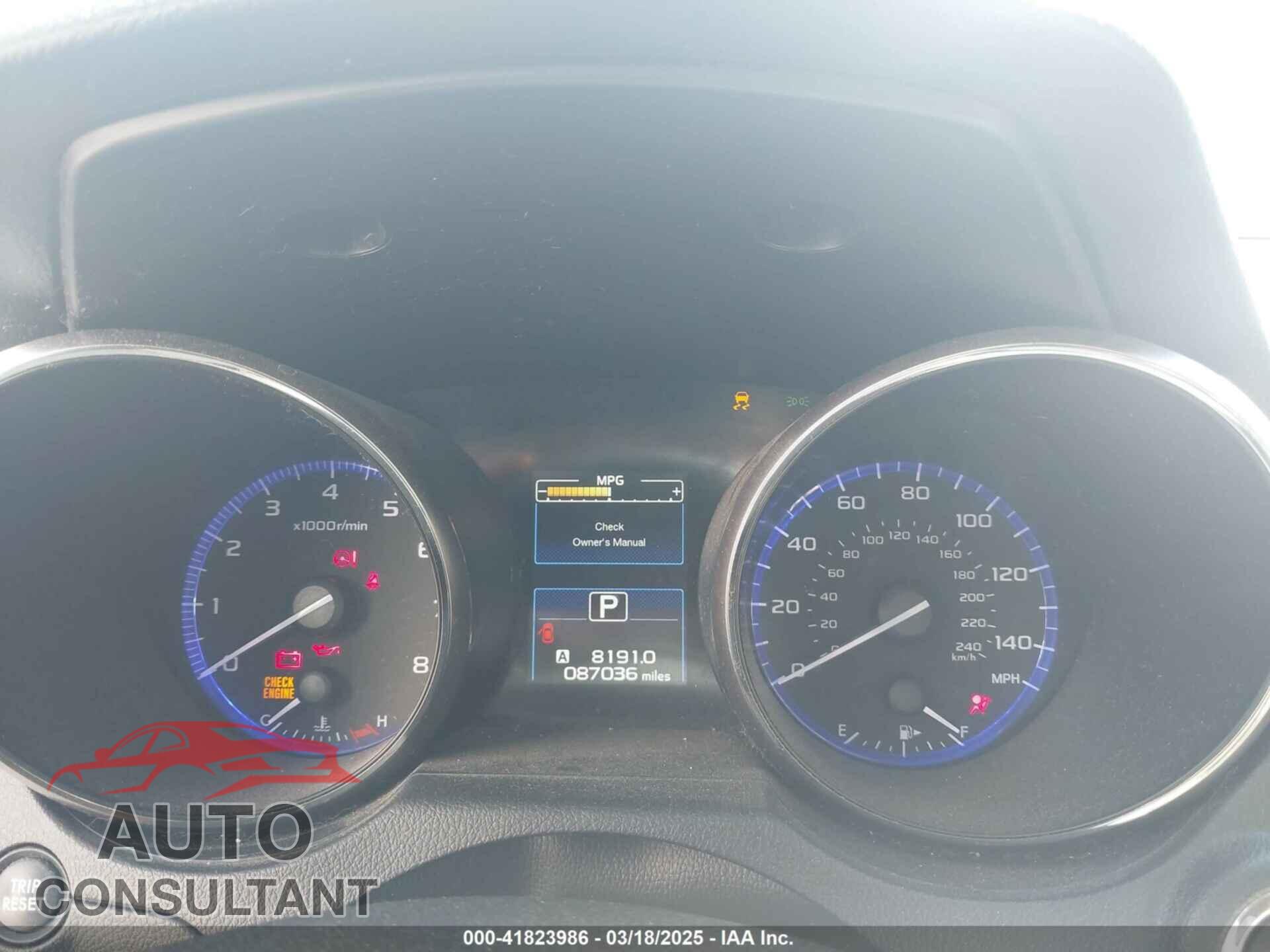 SUBARU OUTBACK 2016 - 4S4BSBLC5G3328538