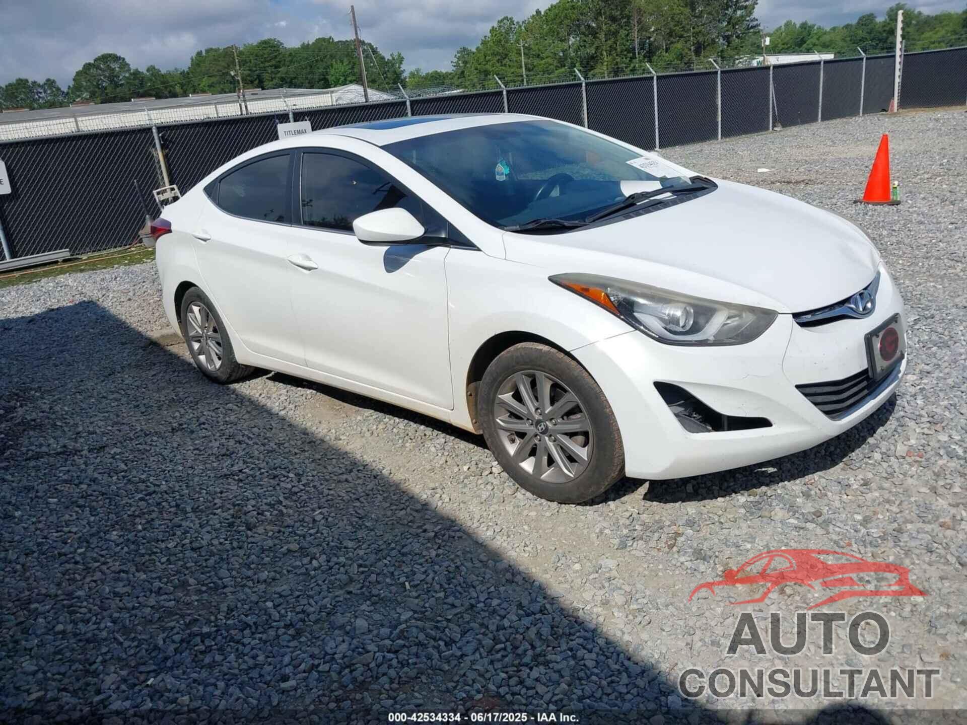 HYUNDAI ELANTRA 2015 - 5NPDH4AE2FH613051