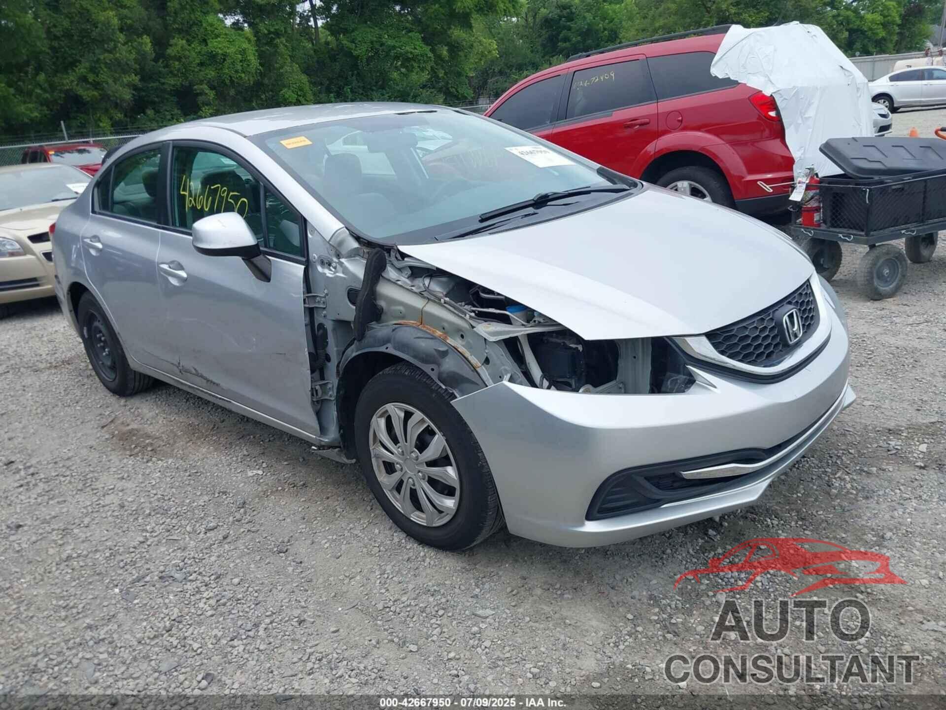 HONDA CIVIC 2013 - 19XFB2F53DE087666